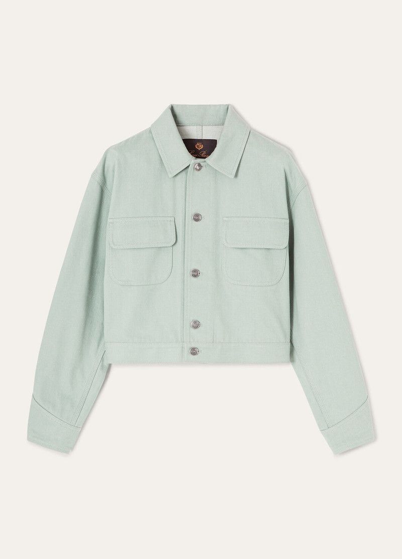 Loro Piana o1srvl11e0526 FAP1327 Bekky Jacket in Light Green Size M / US 6-8 / IT 42-44 - 1 Thumbnail