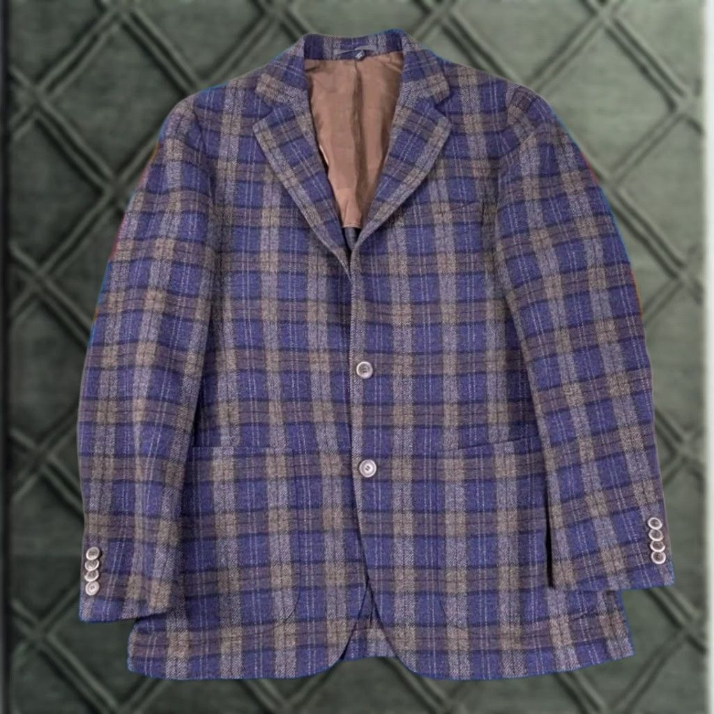 Suitsupply Suitsupply Blazer Jacket Wool Plaid Sport Coat Blue Grey Size 36 R Mens Tweed Classic Designer Size 36R - 1 Thumbnail