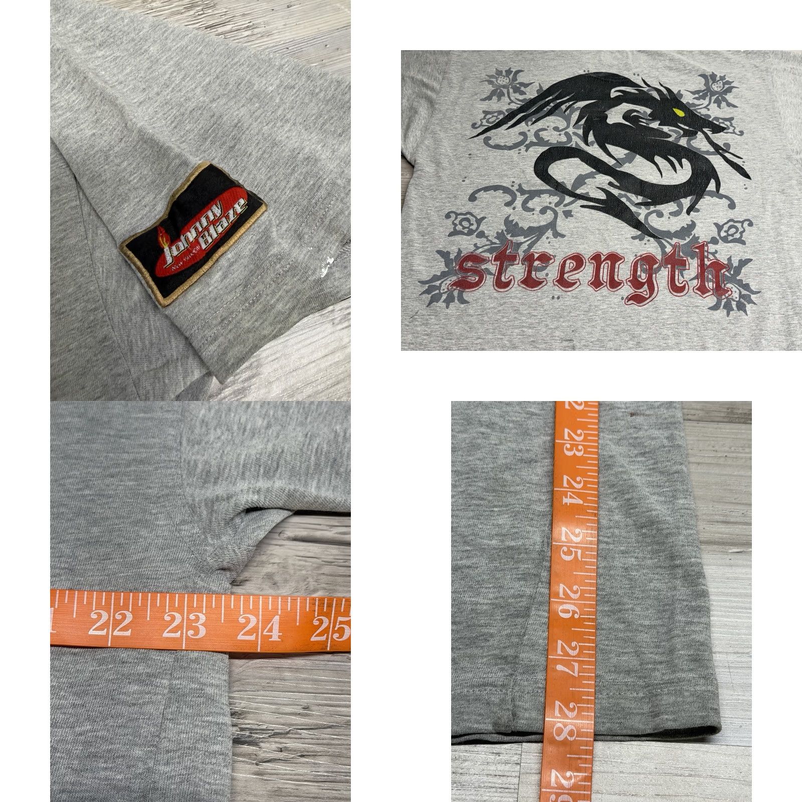 Doublet VINTAGE Johnny Blaze Street Mall Goth Double Sided Graphic Tee Dragons Sz XL Shirt Mens Gray Ceramic? Size 46R - 8 Thumbnail