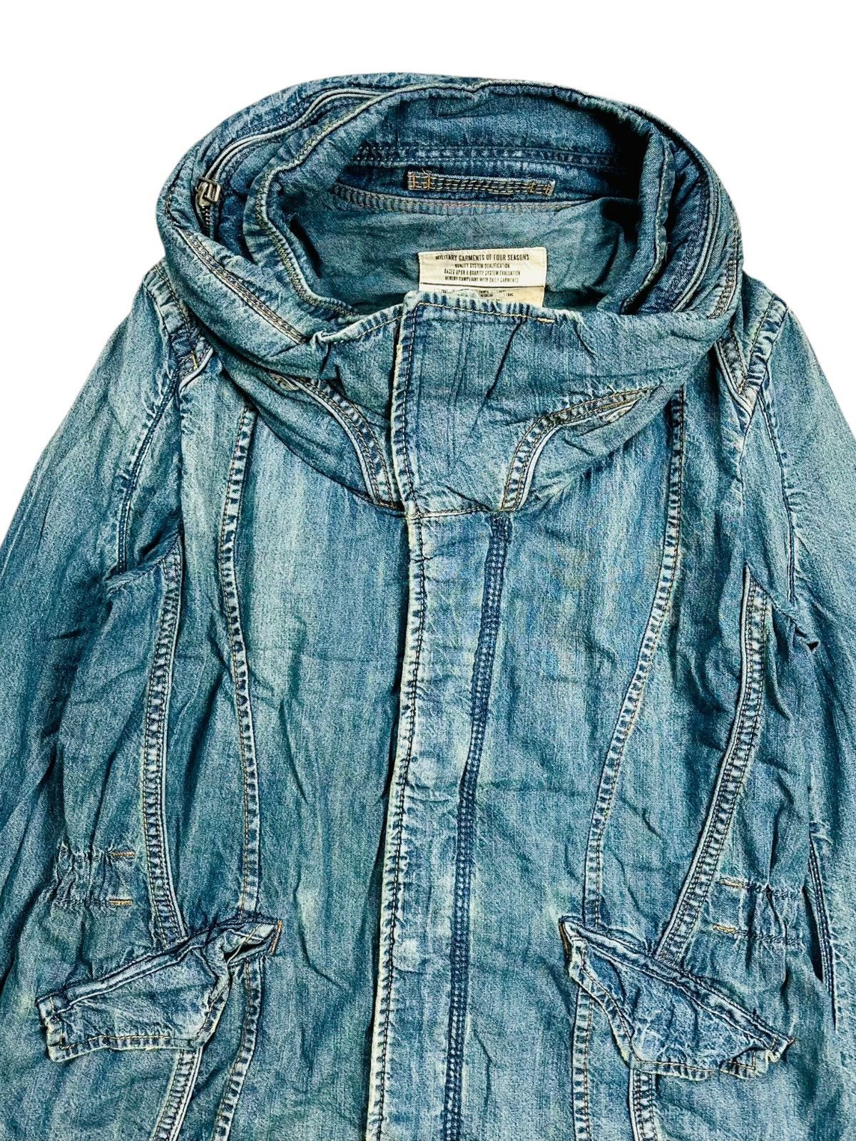 If Six Was Nine 2000s G.O.A - Cyber Apocalypse Bono Denim Jacket Size US M / EU 48-50 / 2 - 6 Thumbnail