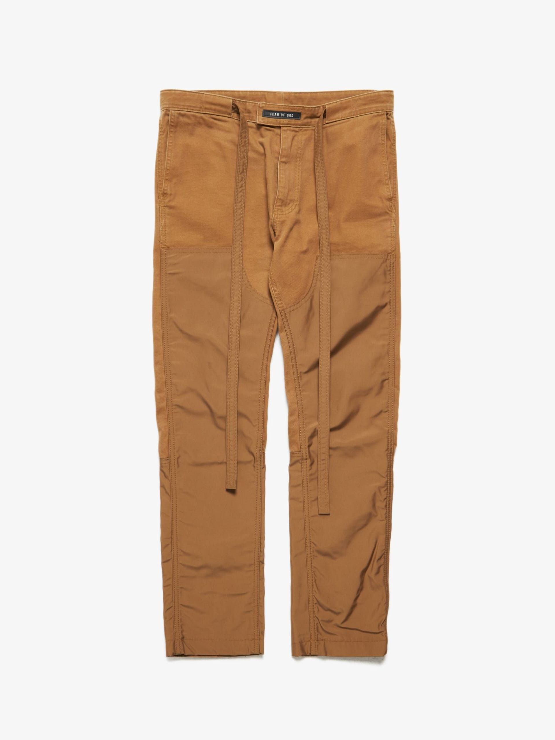 image of Fear Of God Brown Belted Nylon Detailed Cotton Jeans, Men's (Size 30)