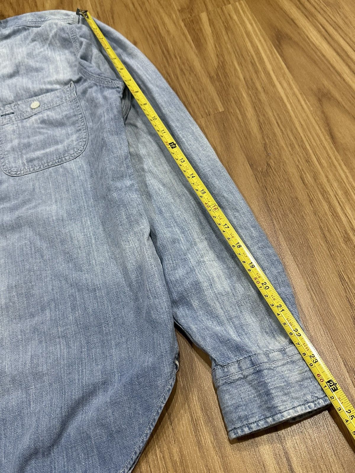 RRL Ralph Lauren Vintage RRL Polo Ralph Lauren Wash Denim Shirt Size US M / EU 48-50 / 2 - 14 Thumbnail