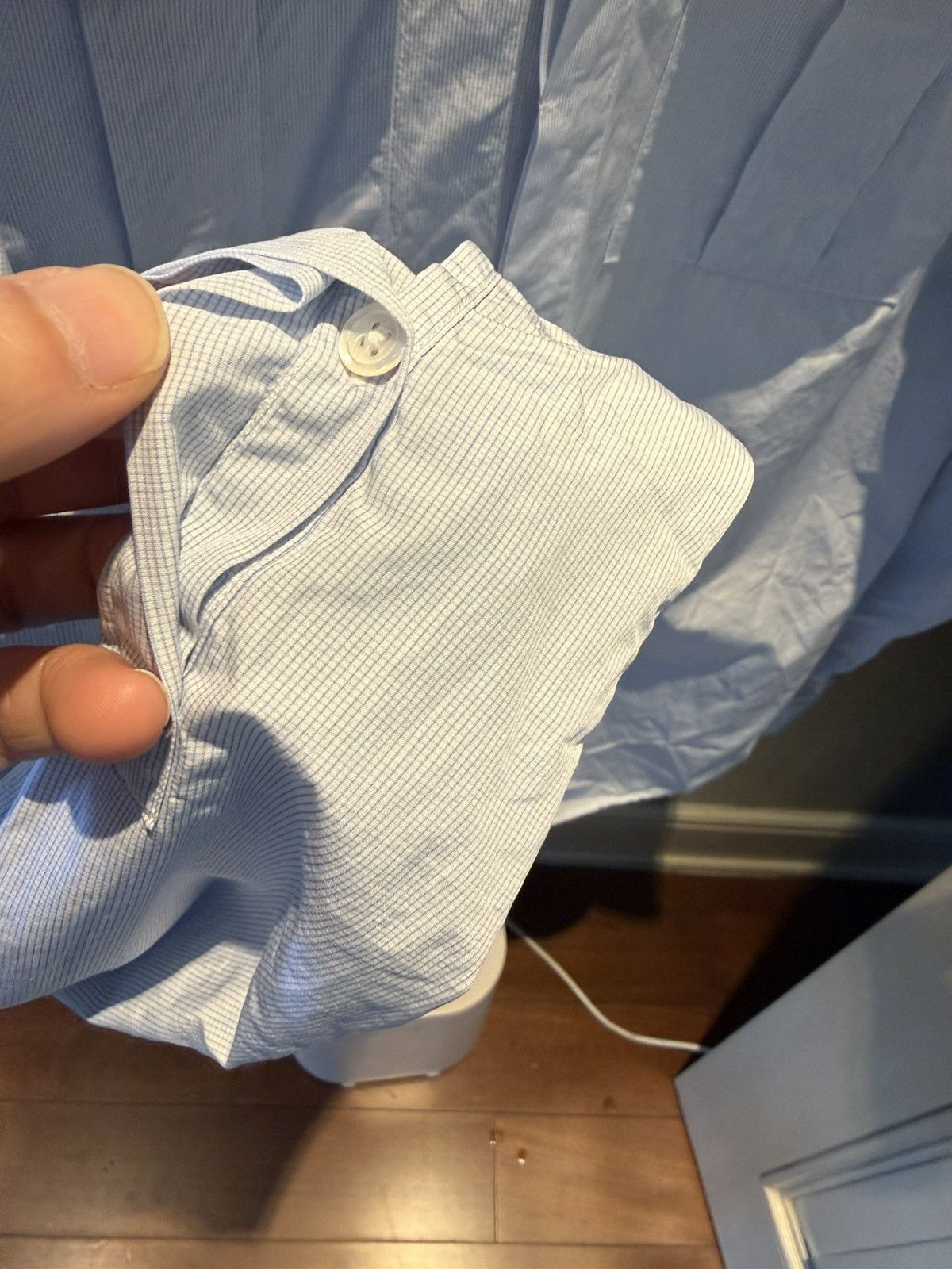 Balmain Blue shirt with denim collar size39 Size US M / EU 48-50 / 2 - 9 Thumbnail