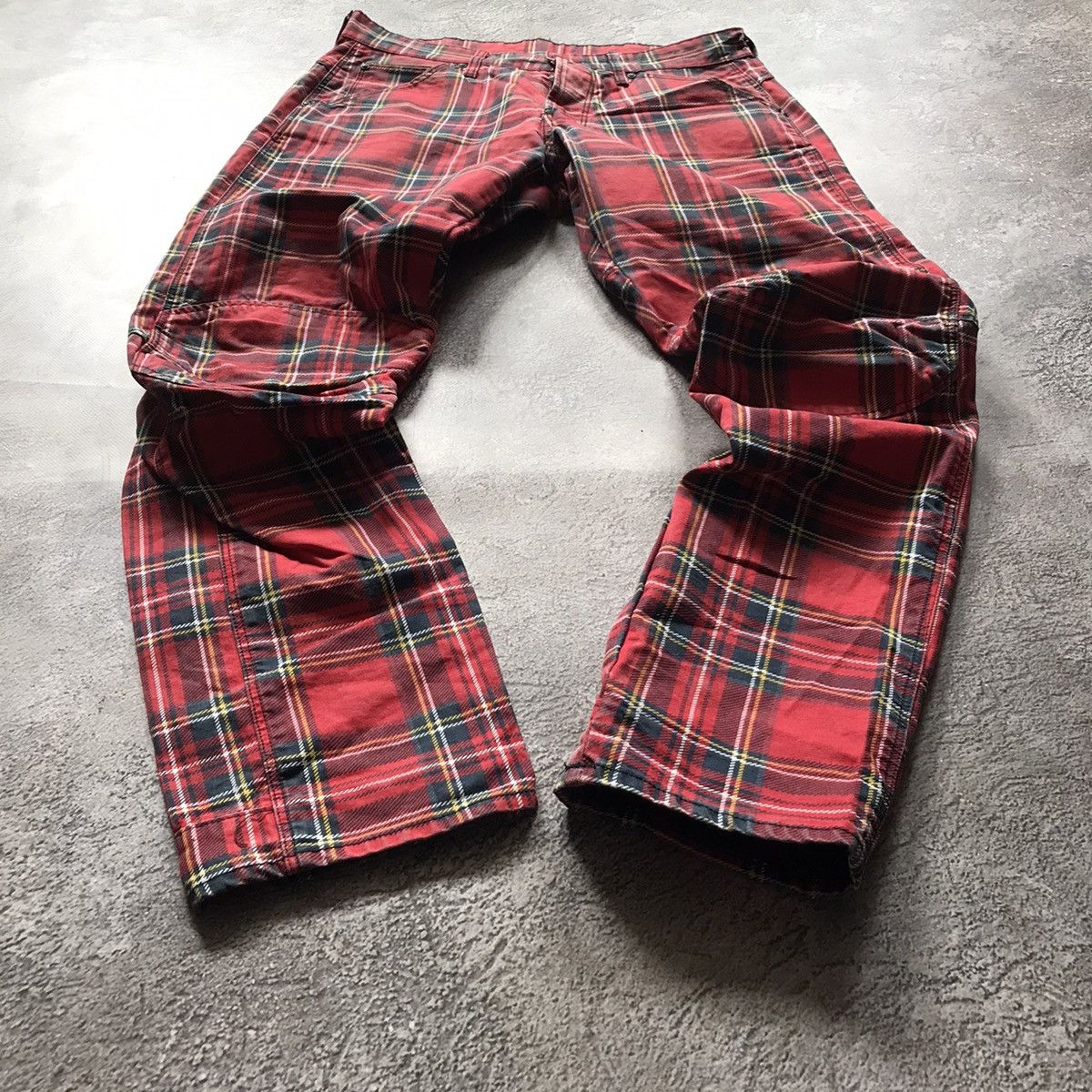 Vintage Vintage 90s Plaid Baggy Cargo Pants Grunge Distressed 30 Size US 30 / EU 46 - 1 Thumbnail