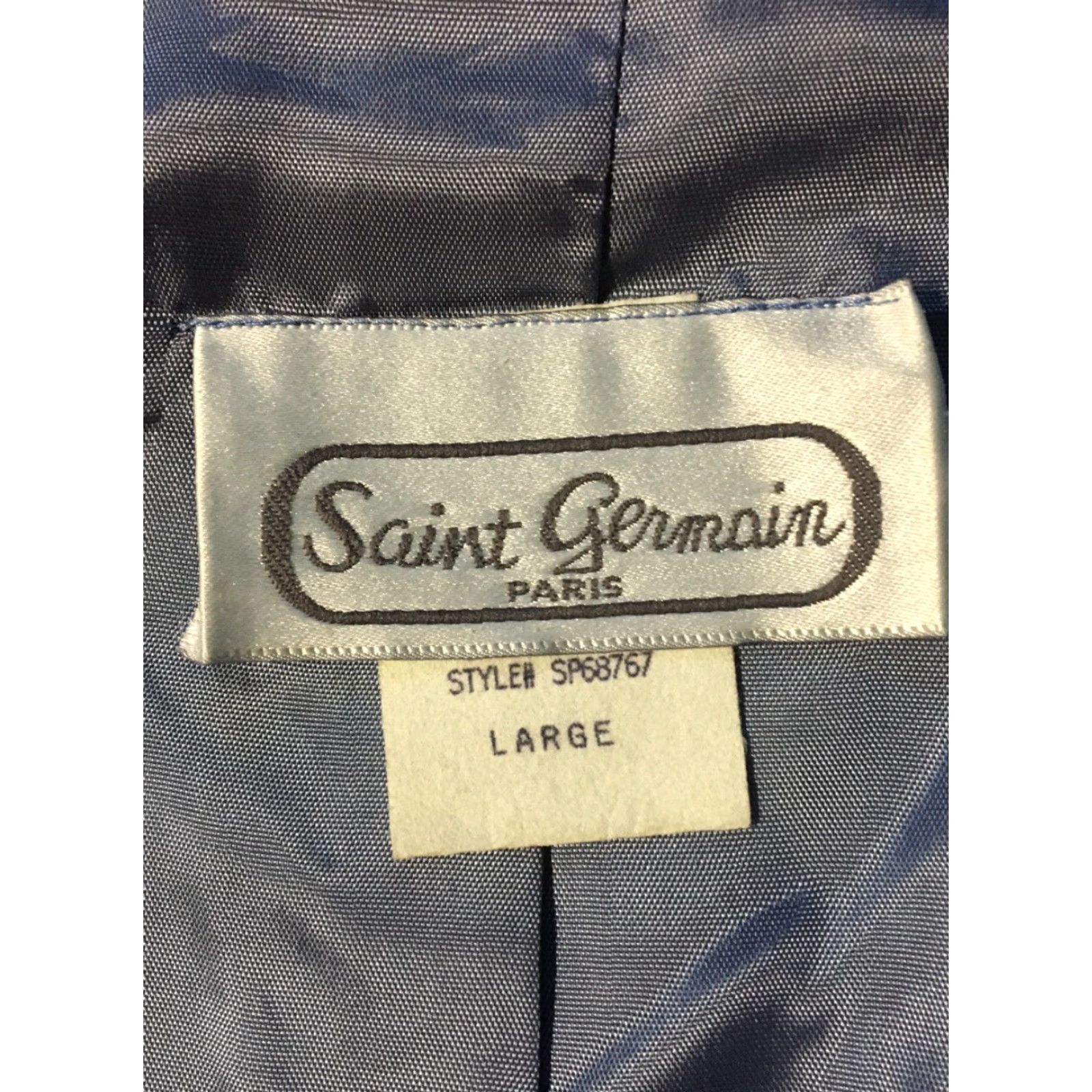 Vintage VINTAGE Saint Germain Paris Bomber Jacket Women L Blue 80s 90s Aztec Native Southwestern Retro Casual USA Size L / US 10 / IT 46 - 6 Thumbnail