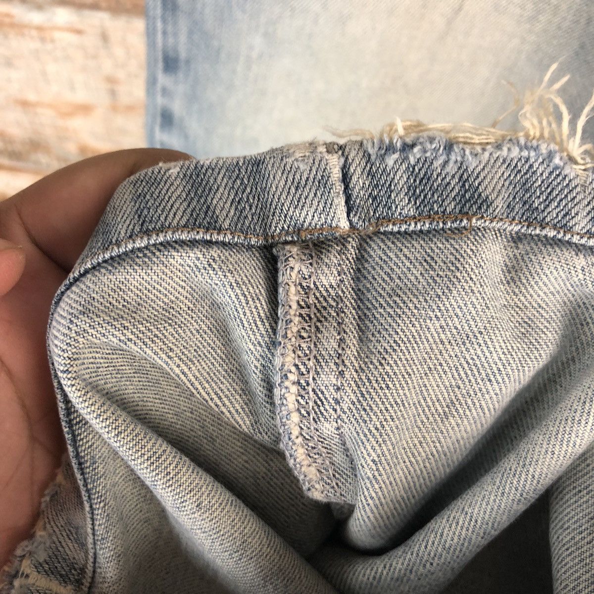 Edwin DL Edwin 604 Blue Distressed Denim Pants #C177 Size US 31 - 11 Thumbnail