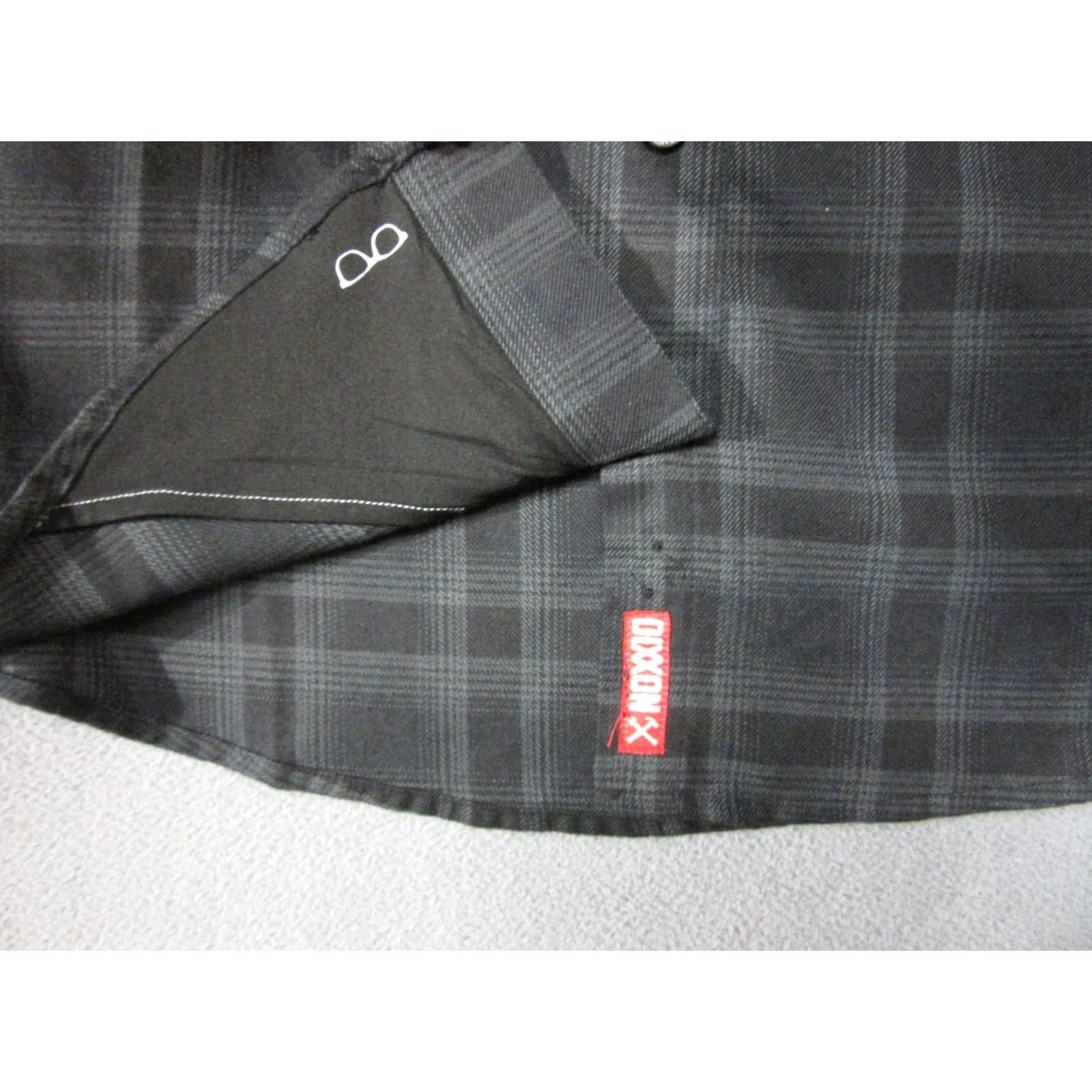 Vintage Dixxon Flannel Shirt Womens Medium Gray Black Plaid Fist Long Sleeve Button-Up Pockets Size M / US 6-8 / IT 42-44 - 6 Thumbnail