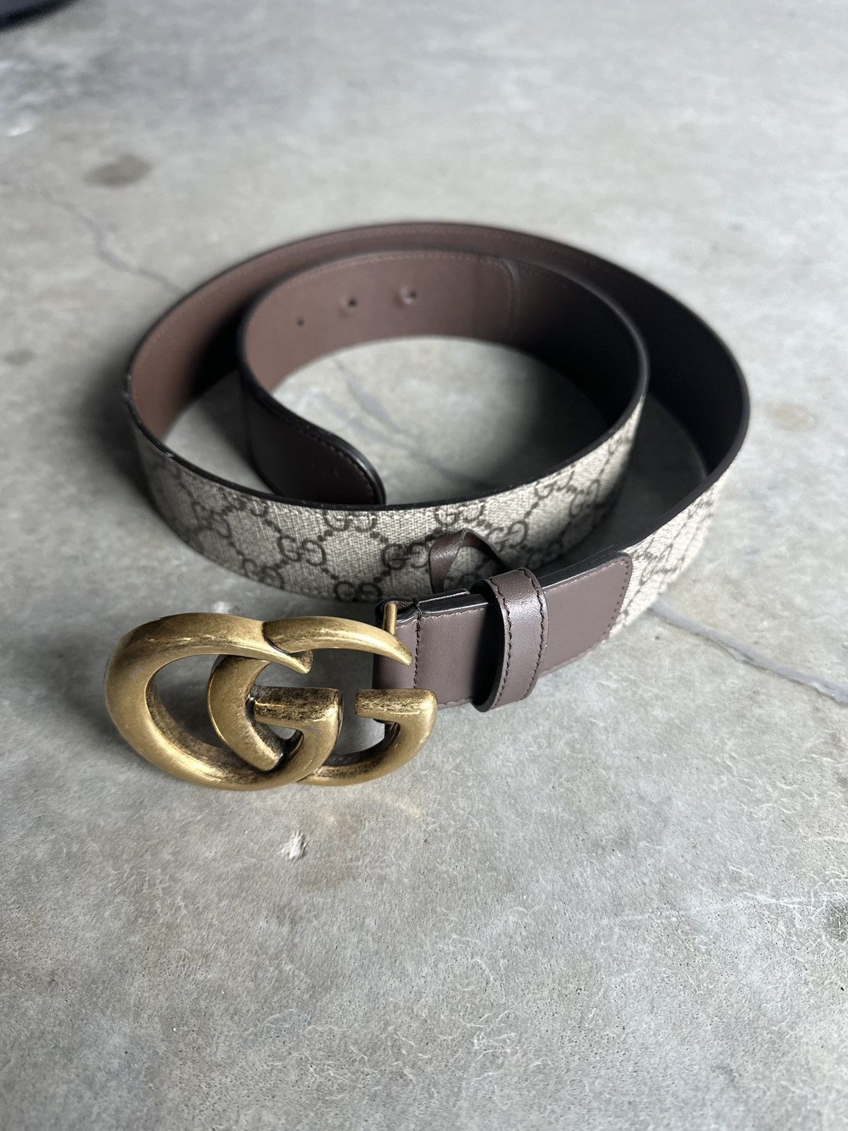 Gucci BEIGE/BROWN GUCCI BELT Size 30 - 1 Thumbnail