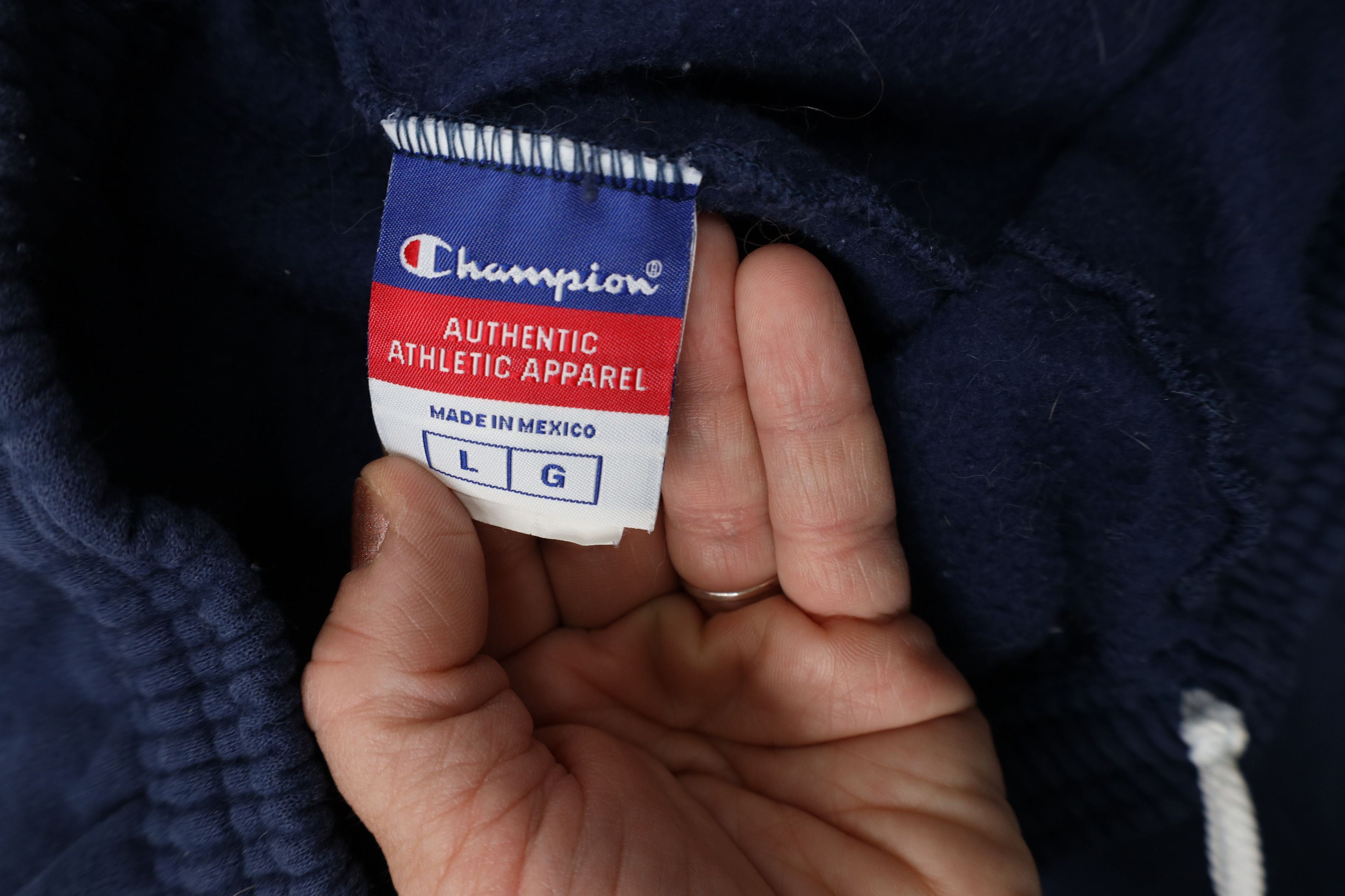 Champion Vintage 90s Champion Spell Out Sweatpants Joggers Pants Blue Size US 36 / EU 52 - 8 Thumbnail
