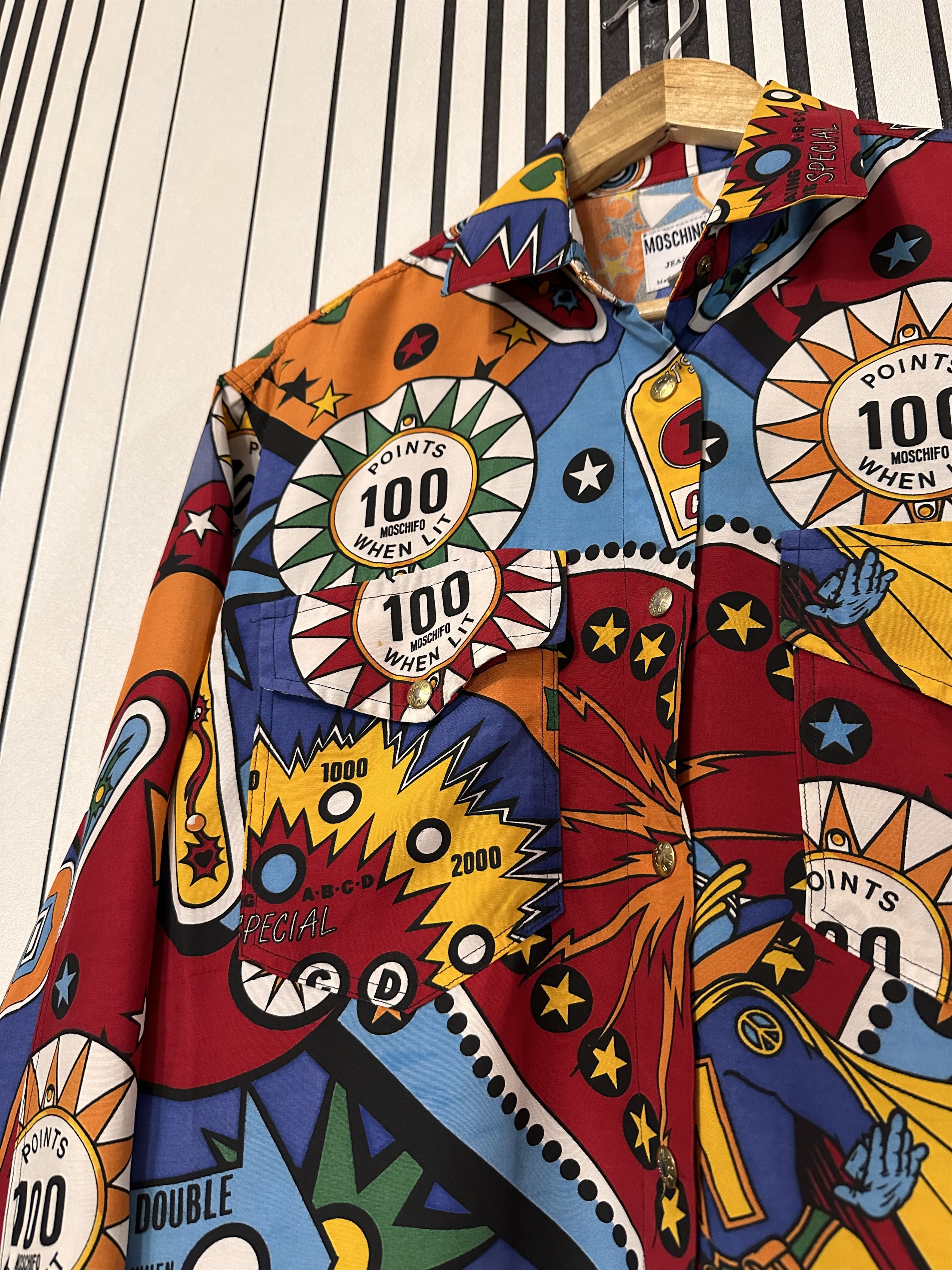Moschino 90’s Moschino Vintage Gambling-Kasino Rare Full-Print Shirt Size US S / EU 44-46 / 1 - 4 Thumbnail