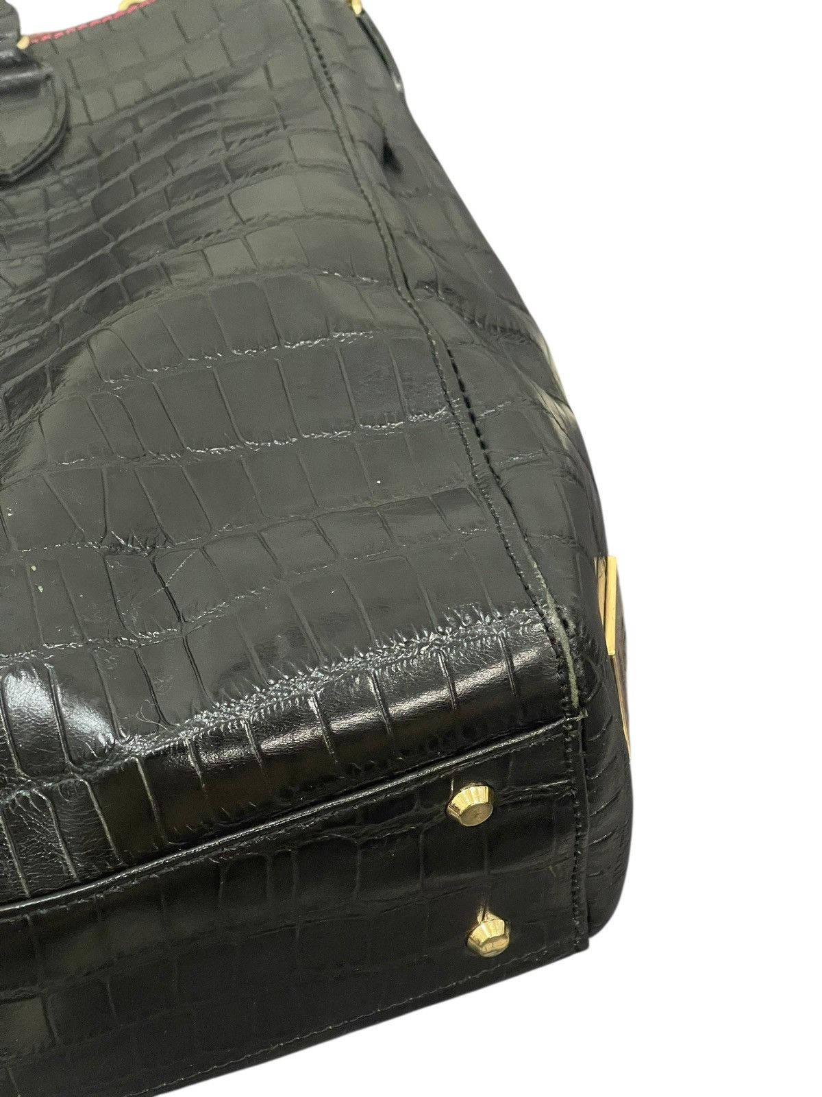 Genuine Leather Crocodle Embossed Leather mConcerto Tote Shoulder Bag 2🟩2 Size ONE SIZE - 9 Thumbnail