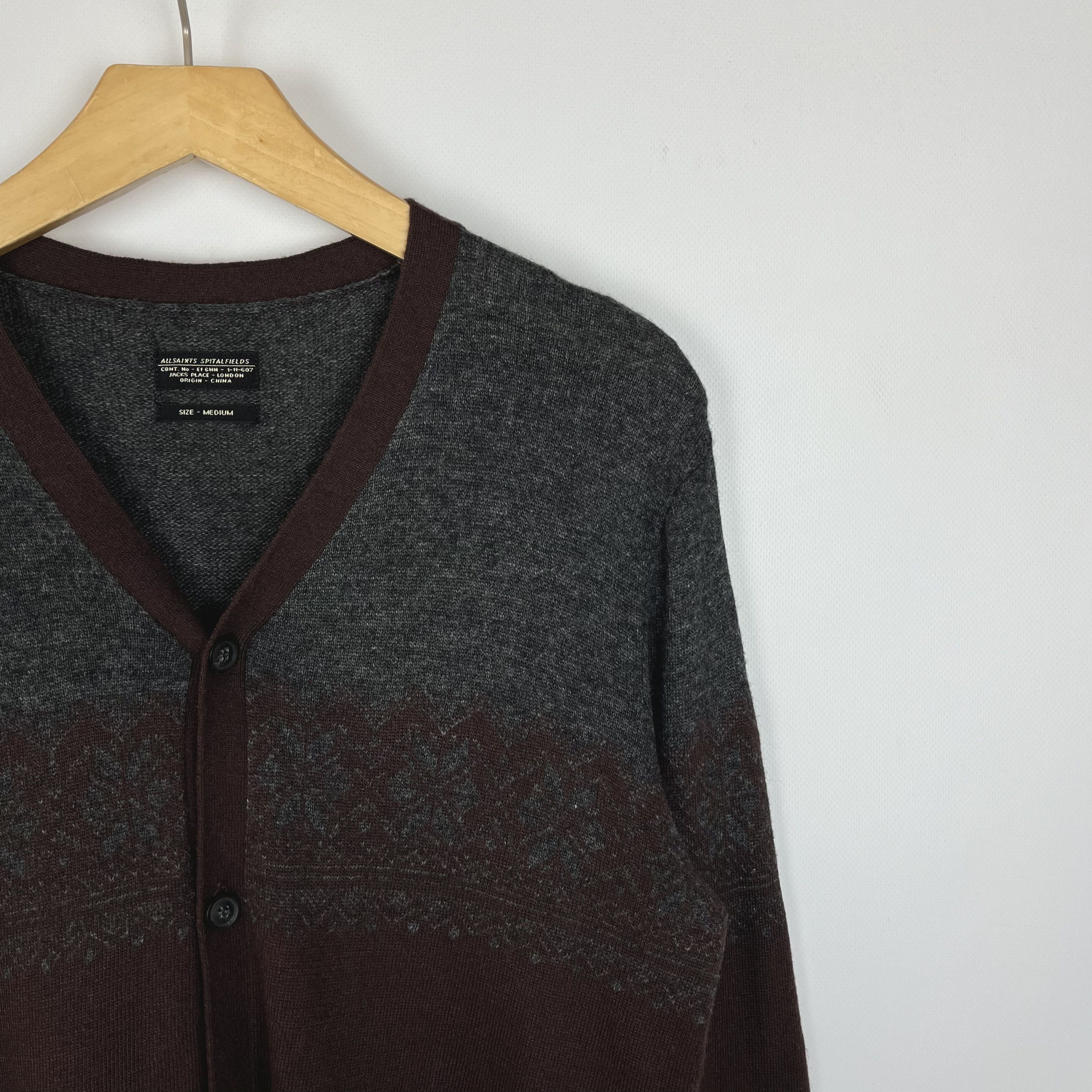 Allsaints Designer AllSaints Spitalfields Scafell Cardigan Sweater Size US M / EU 48-50 / 2 - 2 Thumbnail