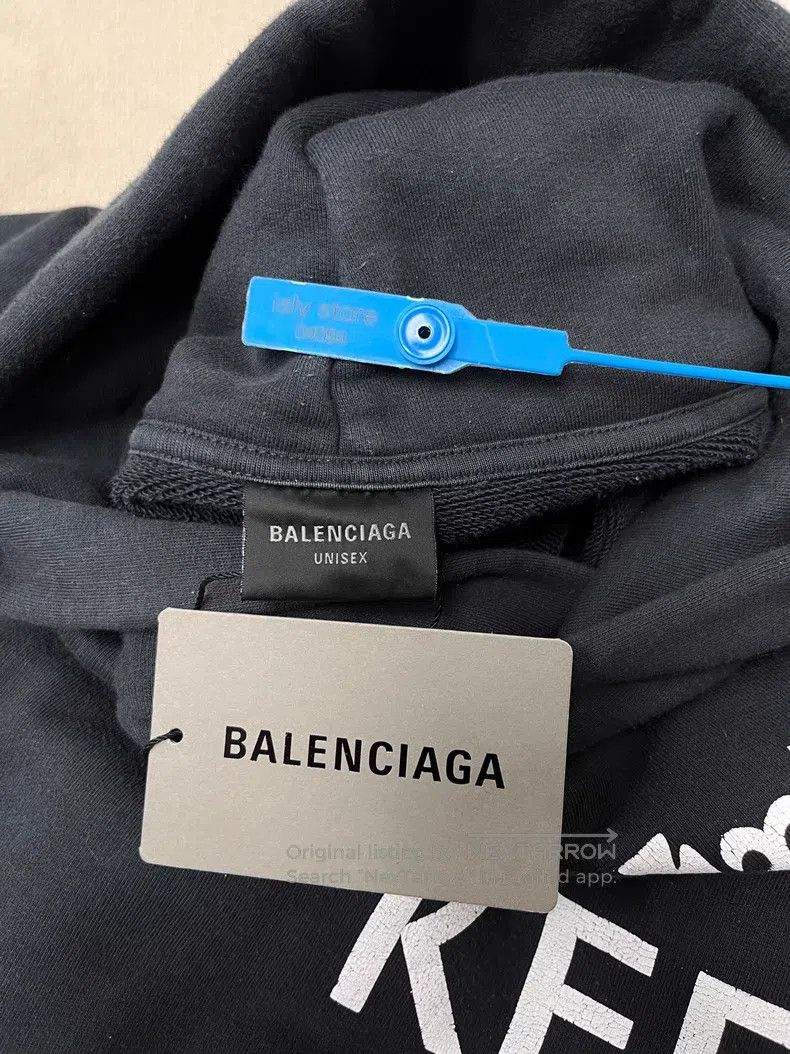 Balenciaga Balenciaga Letter Print Hooded Long Sleeve Sweatshirt Size US XS / EU 42 / 0 - 5 Thumbnail