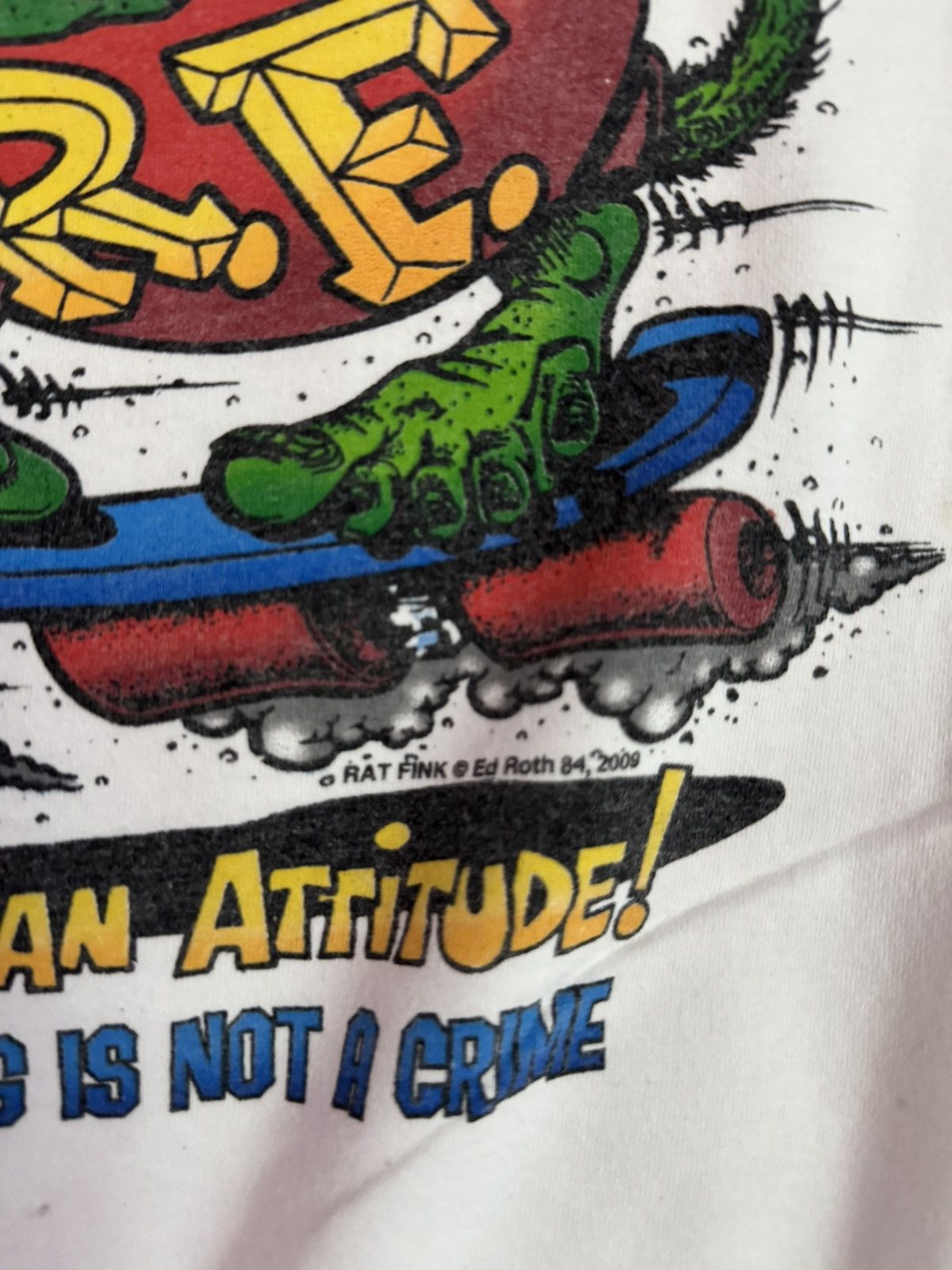 Vintage 2000s Skateboarding Rat Fink Tees Size US L / EU 52-54 / 3 - 3 Thumbnail