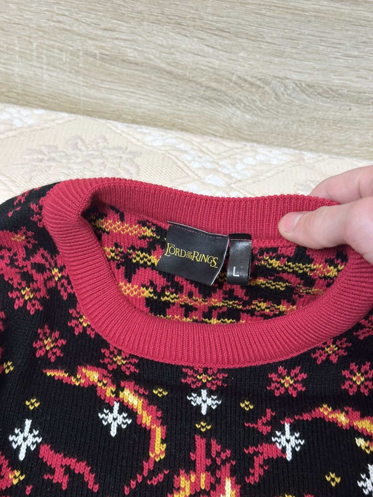 Vintage 🔥 Lord of the Rings Epic Gandalf Fight Art Sweater Pullover Size US L / EU 52-54 / 3 - 5 Thumbnail