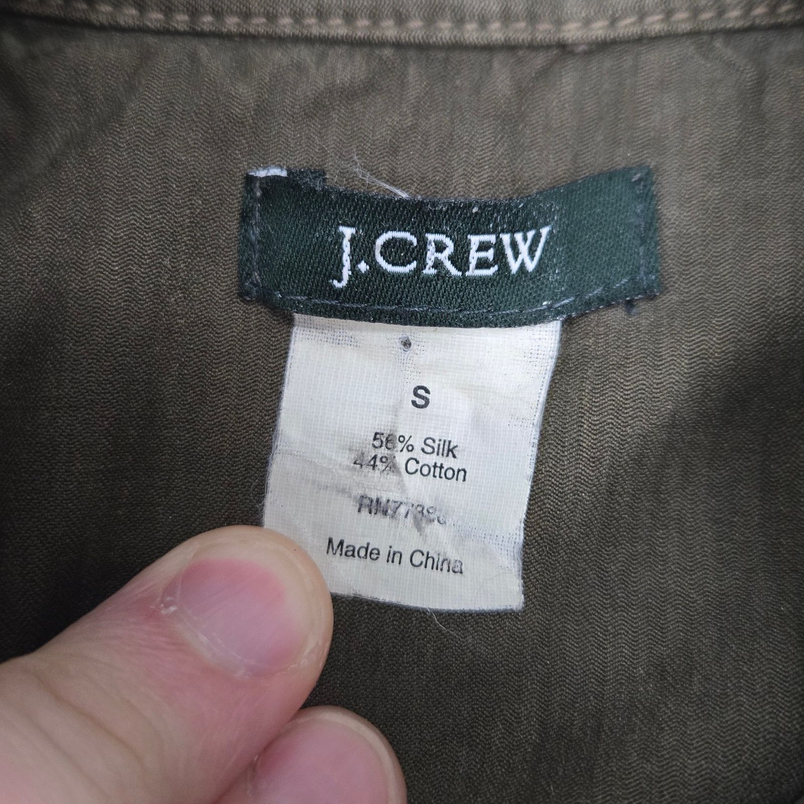 J.Crew J.Crew Silk Cotton Utility Military Jacket Olive Green Small Size S / US 4 / IT 40 - 5 Thumbnail
