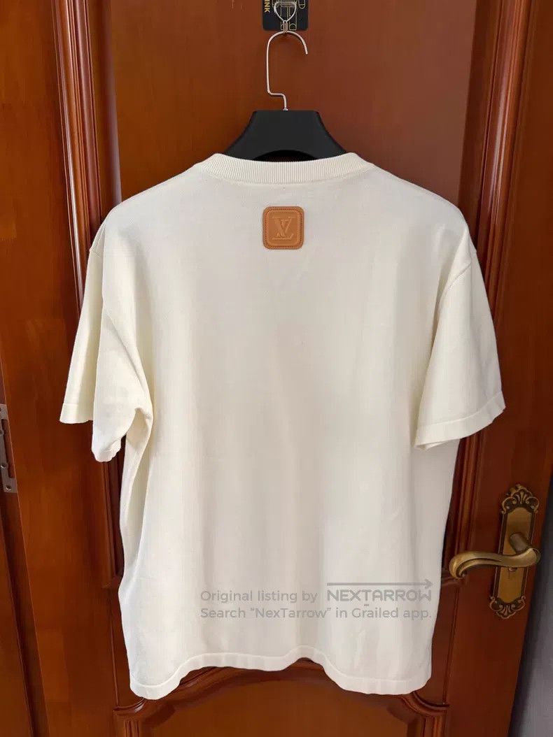 Louis Vuitton Louis Vuitton White leather label knit short sleeves Size US XL / EU 56 / 4 - 2 Thumbnail