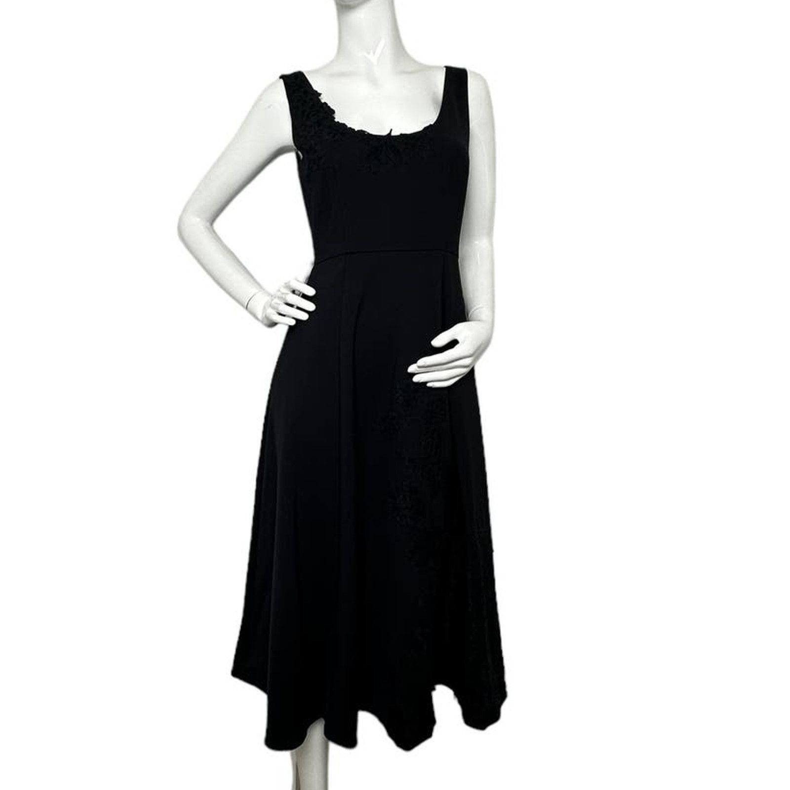 image of Kate Spade Floral Lace Appliqué Mainline Dress Black Size 0, Women's