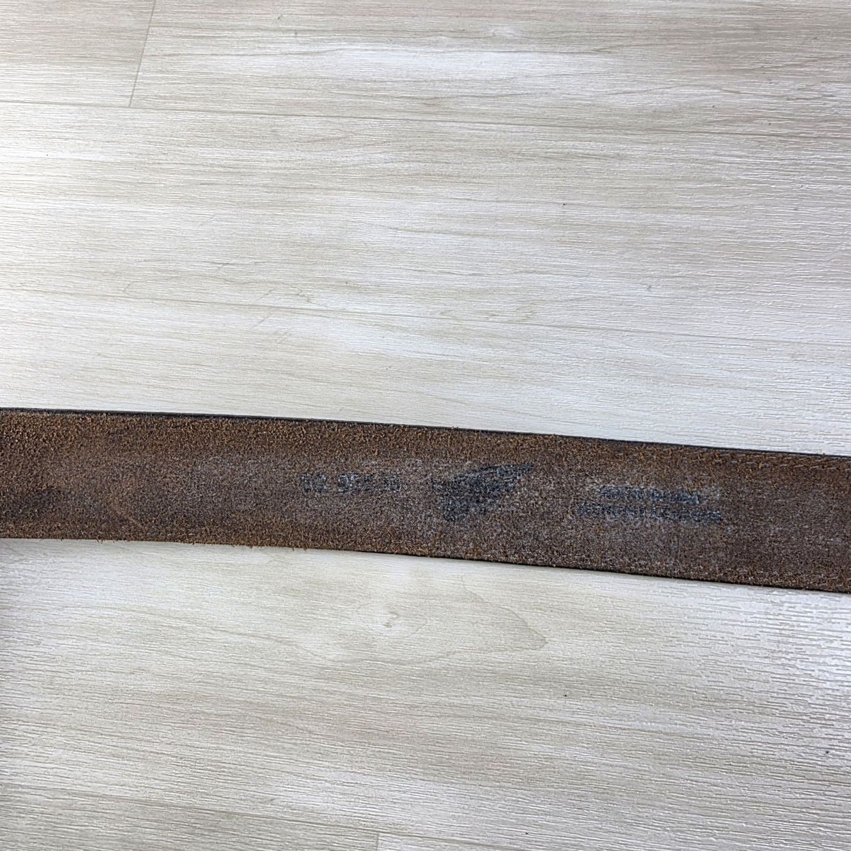 Vintage Red Wing Leather Belt Brown Stitching Solid Brass Buckle Made In USA Size 50 Mens Size ONE SIZE - 7 Thumbnail