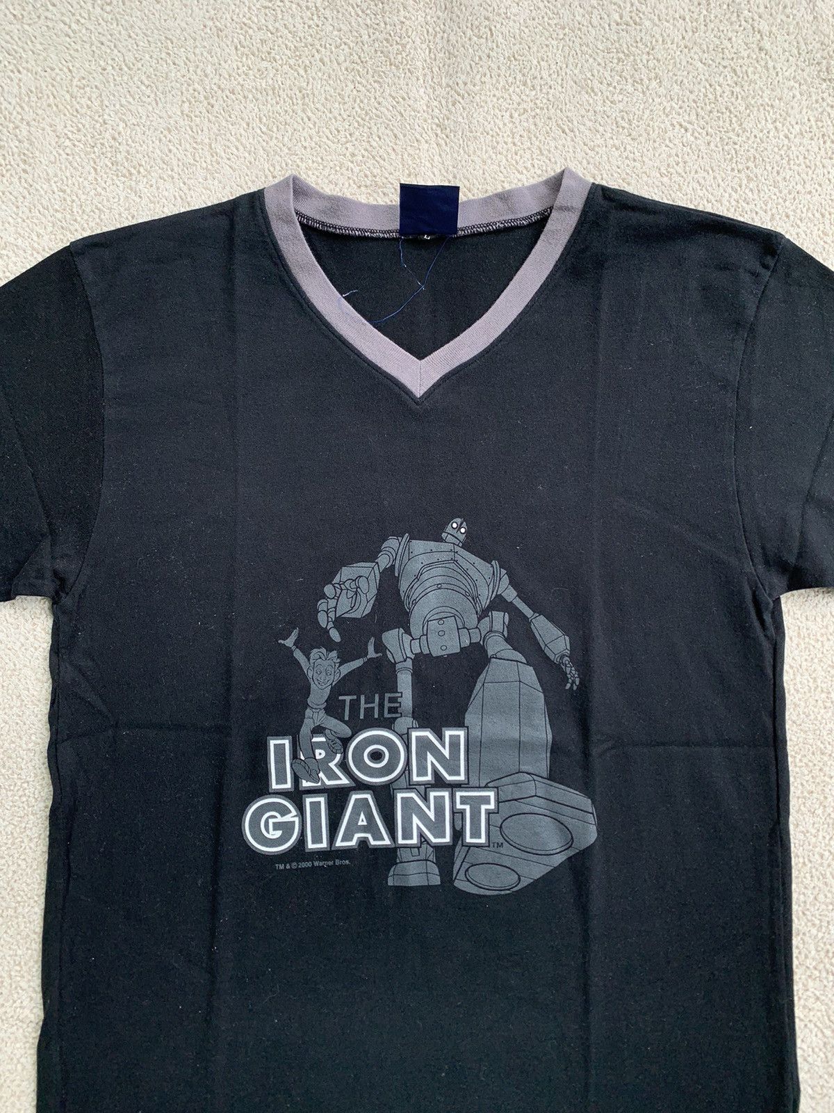 Anime × Cartoon Network × Japanese Brand RARE Vintage 00s The Iron Giant V neck Tshirt Size US L / EU 52-54 / 3 - 3 Thumbnail