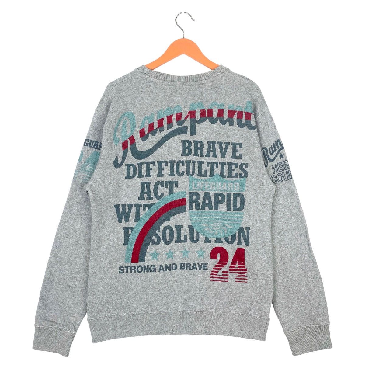 Designer × Vintage Lifeguard Sweatshirt Big Logo Crewneck Pullover Jumper Size US M / EU 48-50 / 2 - 5 Thumbnail