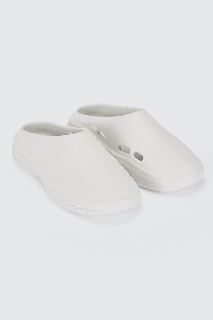 Prada foam rubber mules white Size US 5 / IT 35 - 1 Thumbnail