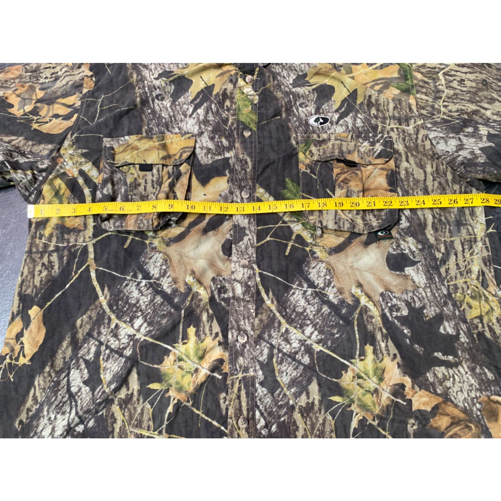Vintage Mossy Oak Camouflage Short Sleeve Button Up Shirt Mens 2XL Size US XXL / EU 58 / 5 - 7 Thumbnail
