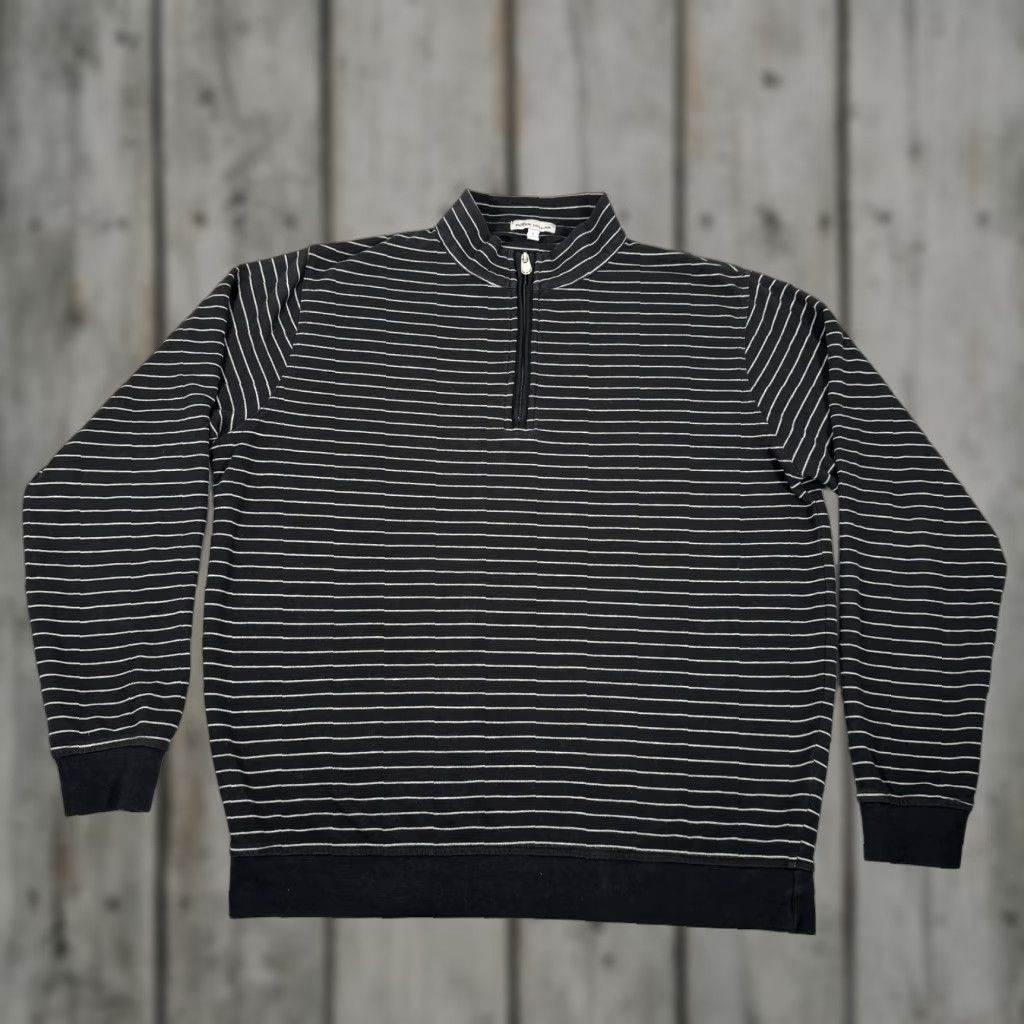 Peter Millar Peter Millar Shirt Mens L Gray Striped 1/4 Zip Pullover Knit Golf Casual Size US L / EU 52-54 / 3 - 1 Thumbnail