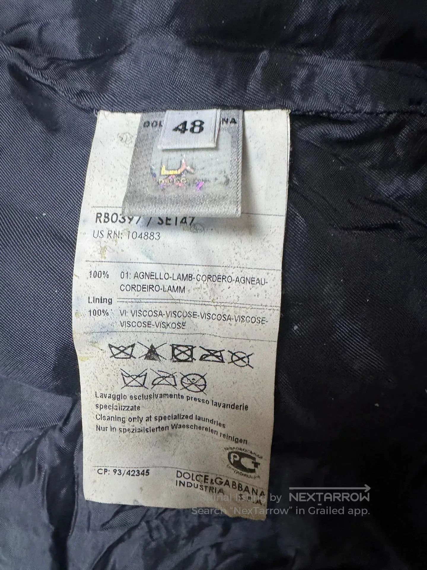 Dolce & Gabbana D&G Men's Genuine Leather Jacket. Size US M / EU 48-50 / 2 - 5 Thumbnail