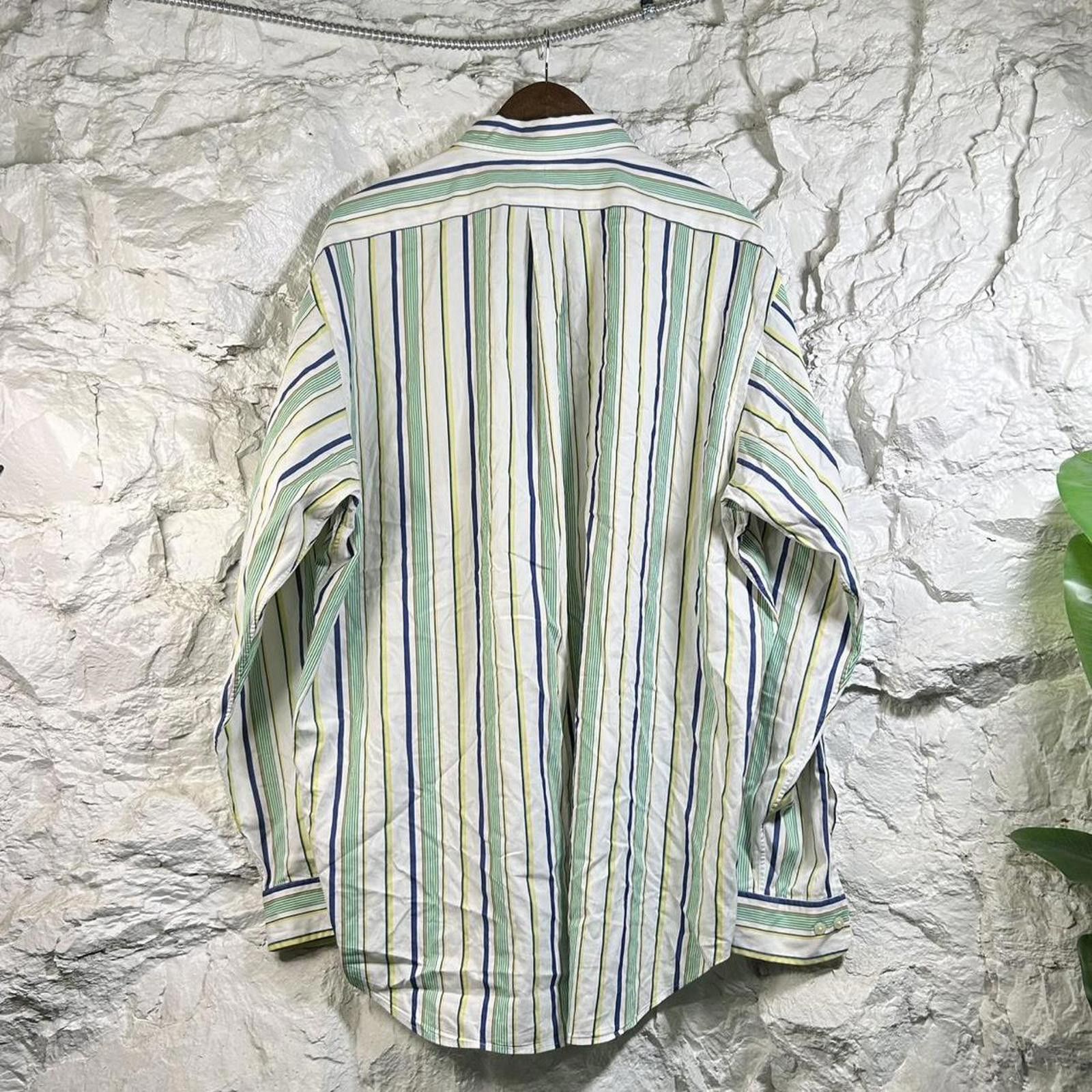 Polo Ralph Lauren 90’s Polo Ralph Lauren Classic Fit Striped Shirt Size XL Size US XL / EU 56 / 4 - 3 Thumbnail