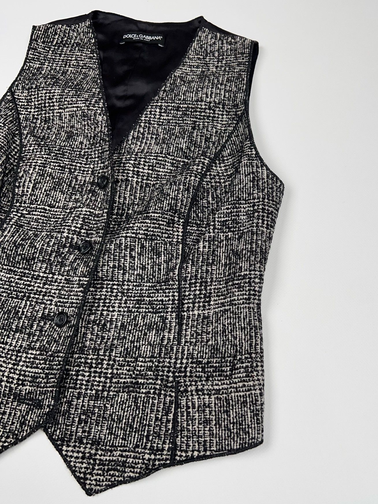 Dolce & Gabbana Dolce Gabbana Tweed Alpaca Silk Nylon Suit Vest Tank Size S / US 4 / IT 40 - 4 Thumbnail