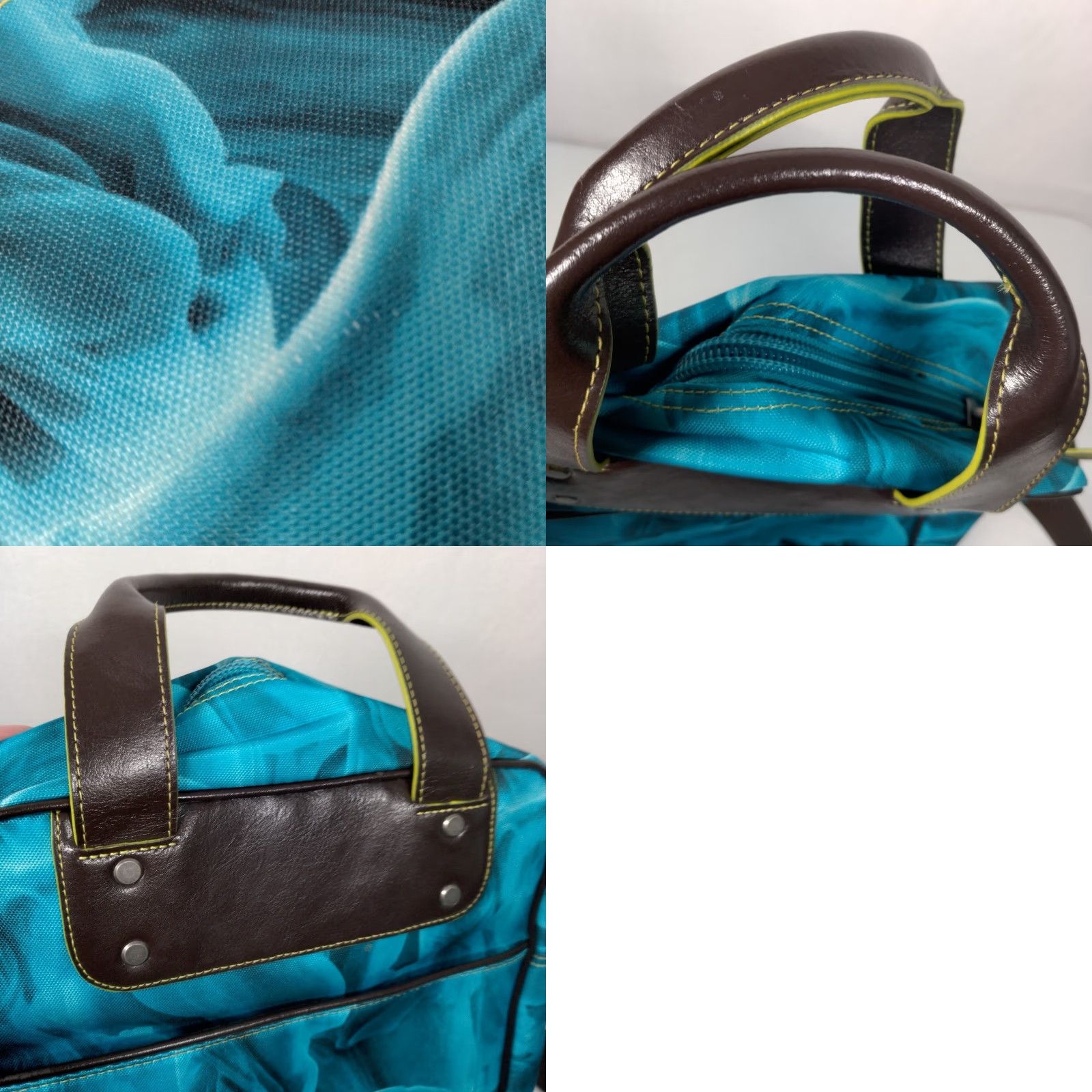Nike Nike Tote Bag Blue Abstract Print Padded Shoulder Strap Trippy Swirl Travel Size ONE SIZE - 10 Thumbnail