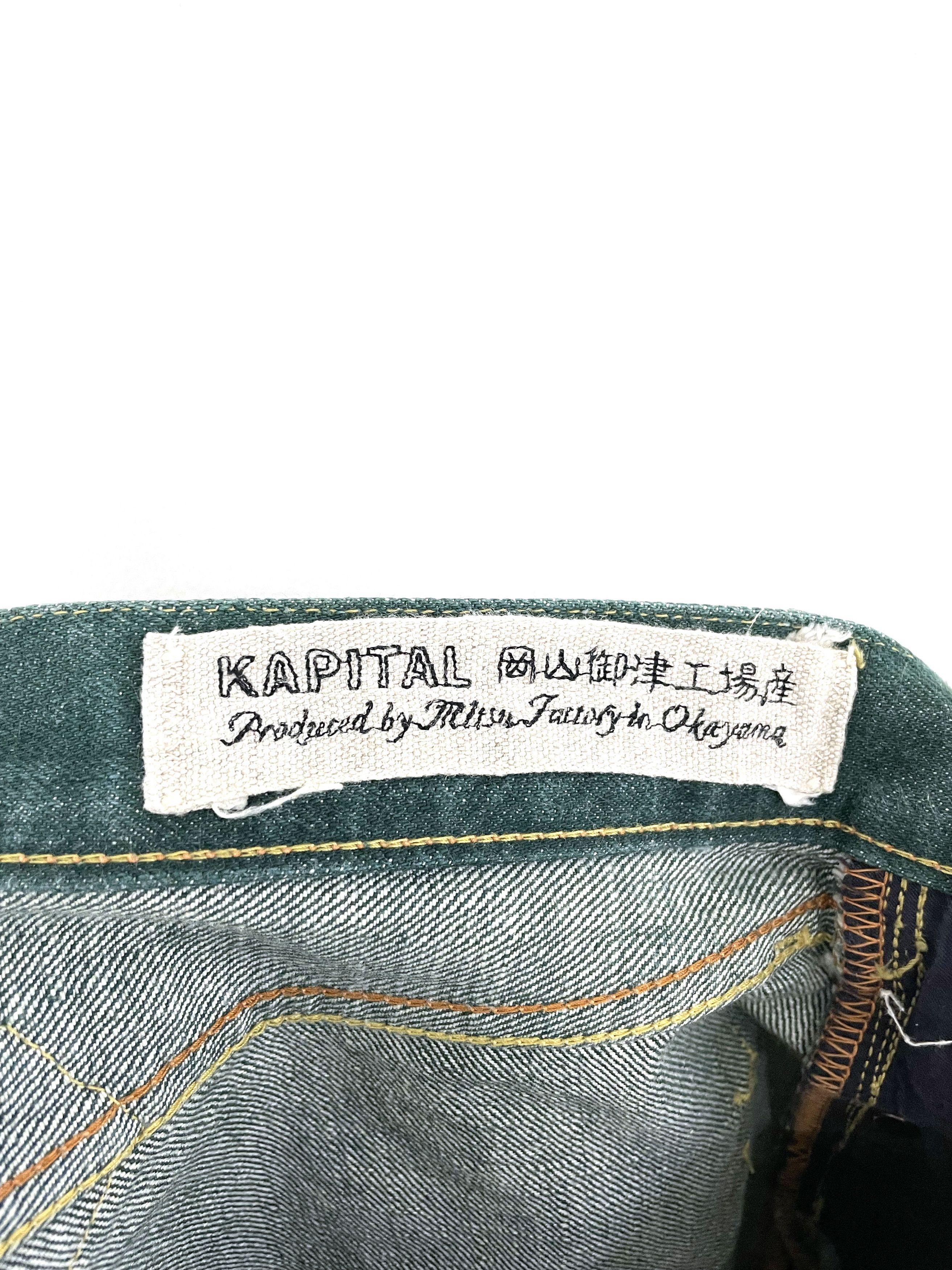 Kapital Green Denim Shorts Size US 30 / EU 46 - 8 Thumbnail