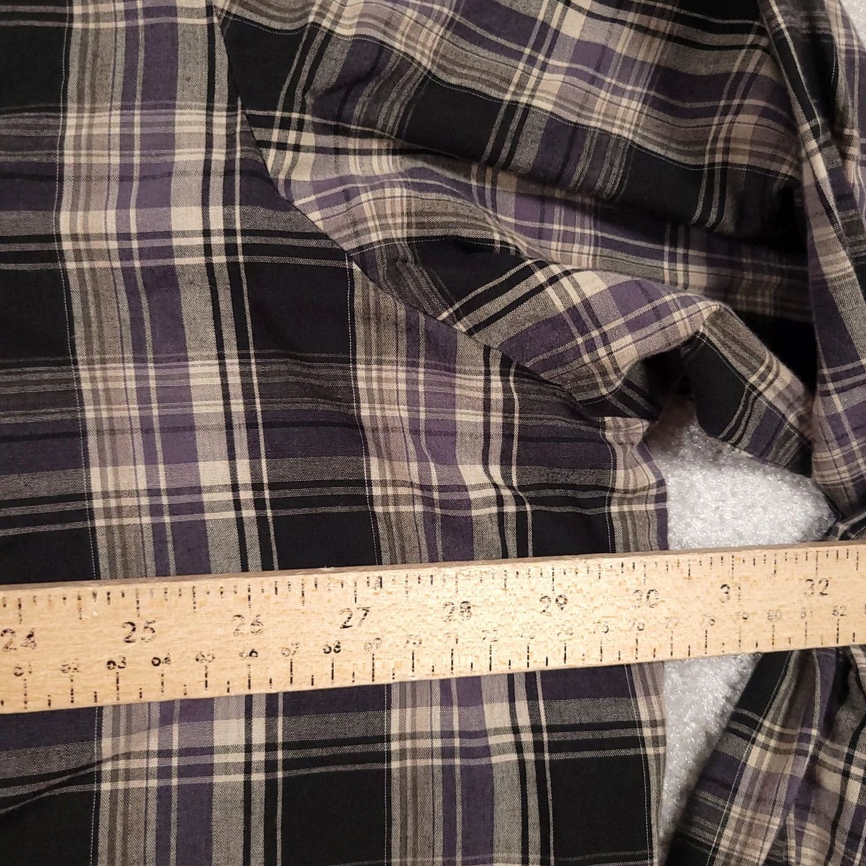 Wrangler Wrangler Western Shirt - Mens Big Tall Plaid Workwear Cotton Long Sleeve Size US XXL / EU 58 / 5 - 7 Thumbnail