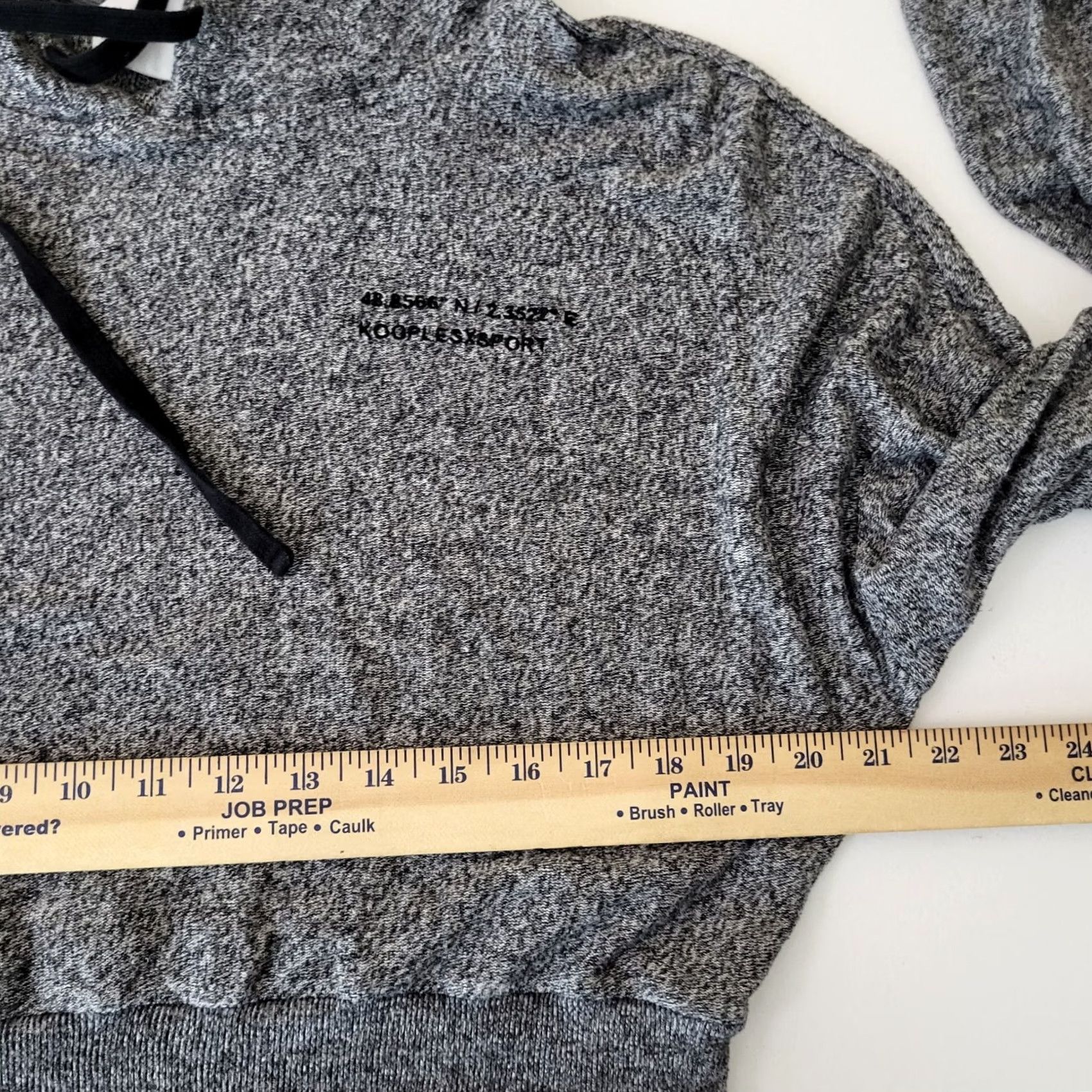 The Kooples KOOPLES X SPORT Cardigan Sweater Hoodie Gray Lightweight Women’s Regular Size 1 Cotton Viscose Elastane Crew Neck Size XS / US 0-2 / IT 36-38 - 3 Thumbnail