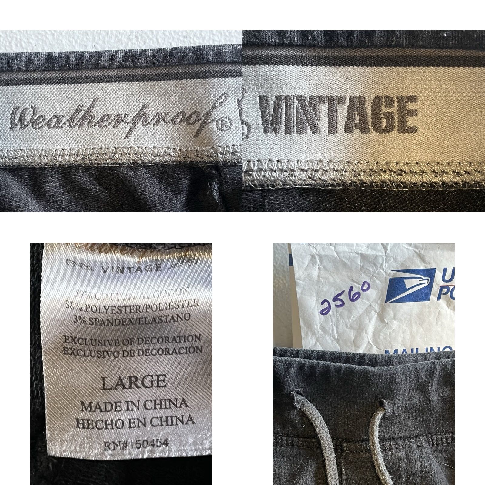 Weatherproof Weatherproof Sweatpants Mens Large Grey Fleece Tapered Joggers Size US 33 - 8 Thumbnail