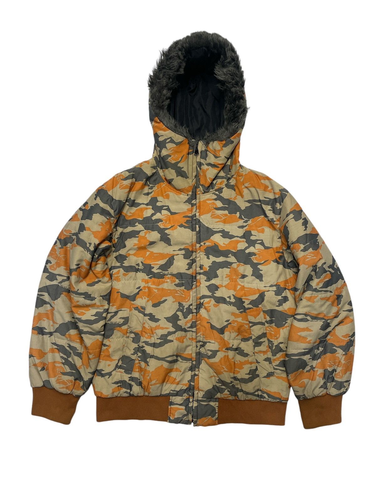 If Six Was Nine WORLD WIDE LOVE CAMOUFLAGE FUR HOODIES JACKET Size US M / EU 48-50 / 2 - 1 Thumbnail