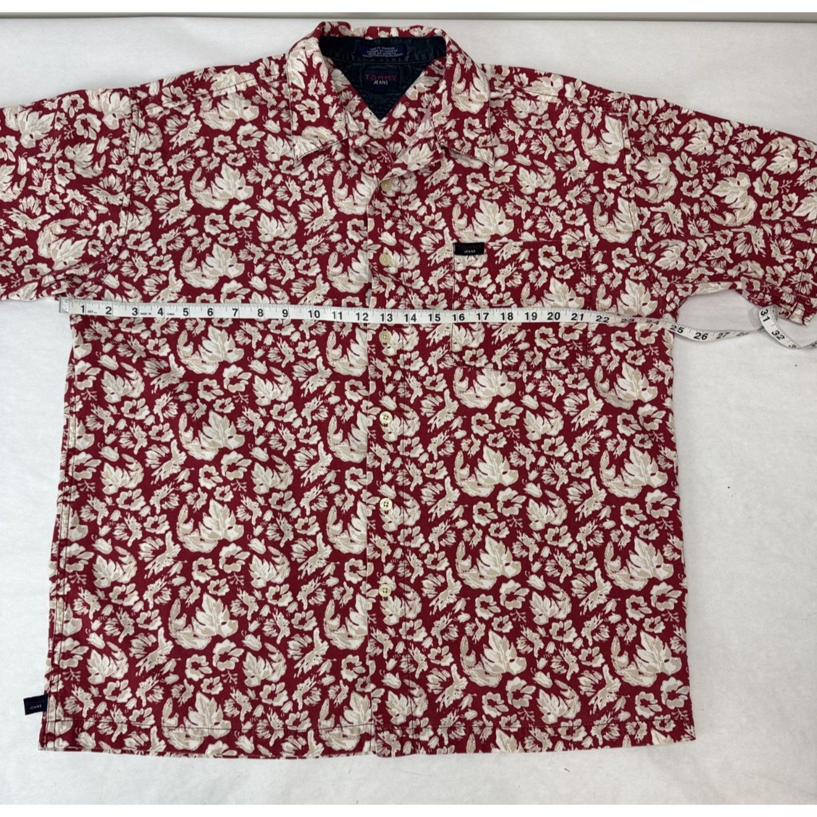 Tommy Hilfiger Y2K Vintage Tommy Hilfiger Hawaiian Shirt Button Floral XL Size US XL / EU 56 / 4 - 3 Thumbnail