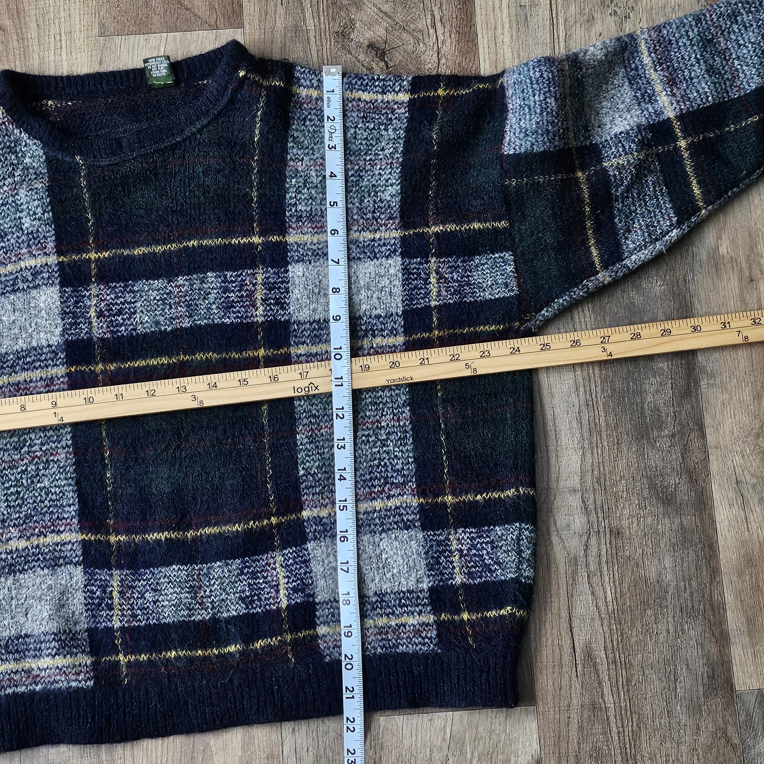 Vintage Vintage 1990s Knit Checker Knit Crewneck Sweater Italy Size M / US 6-8 / IT 42-44 - 7 Thumbnail