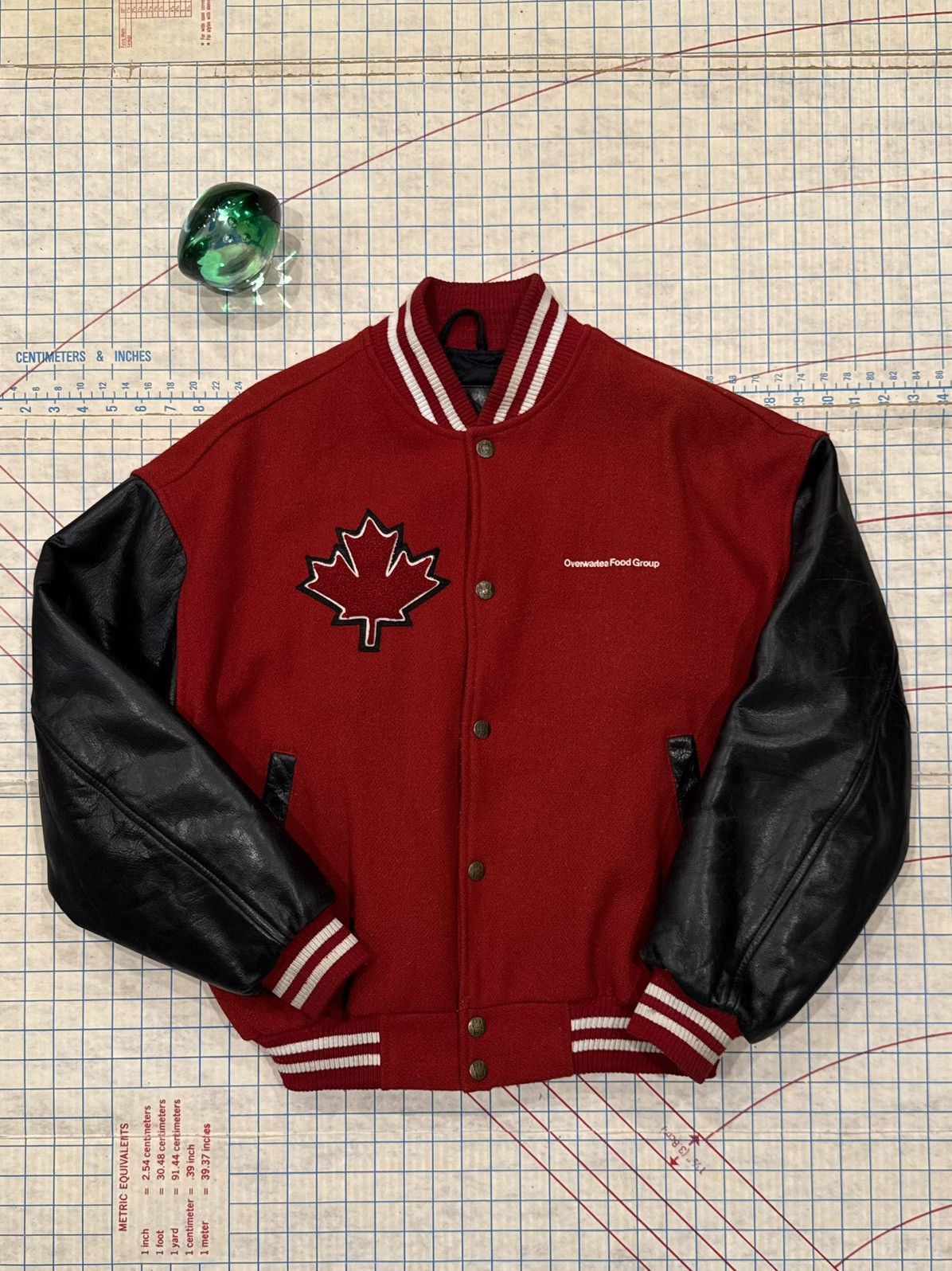Vintage Vintage Canada Bomber Jacket Wool and Leather Fits Large Size US L / EU 52-54 / 3 - 4 Thumbnail