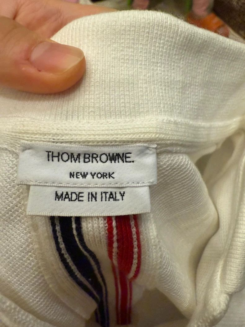 Thom Browne Thom Browne White short-sleeved polo shirt Size XS / US 0-2 / IT 36-38 - 5 Thumbnail
