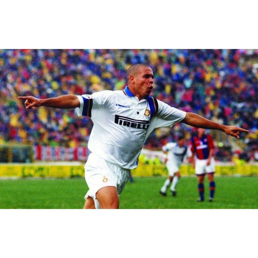 Umbro Ronaldo Inter Milan 1997 1998 DEBUT Away Umbro Soccer Jersey Size US M / EU 48-50 / 2 - 8 Thumbnail