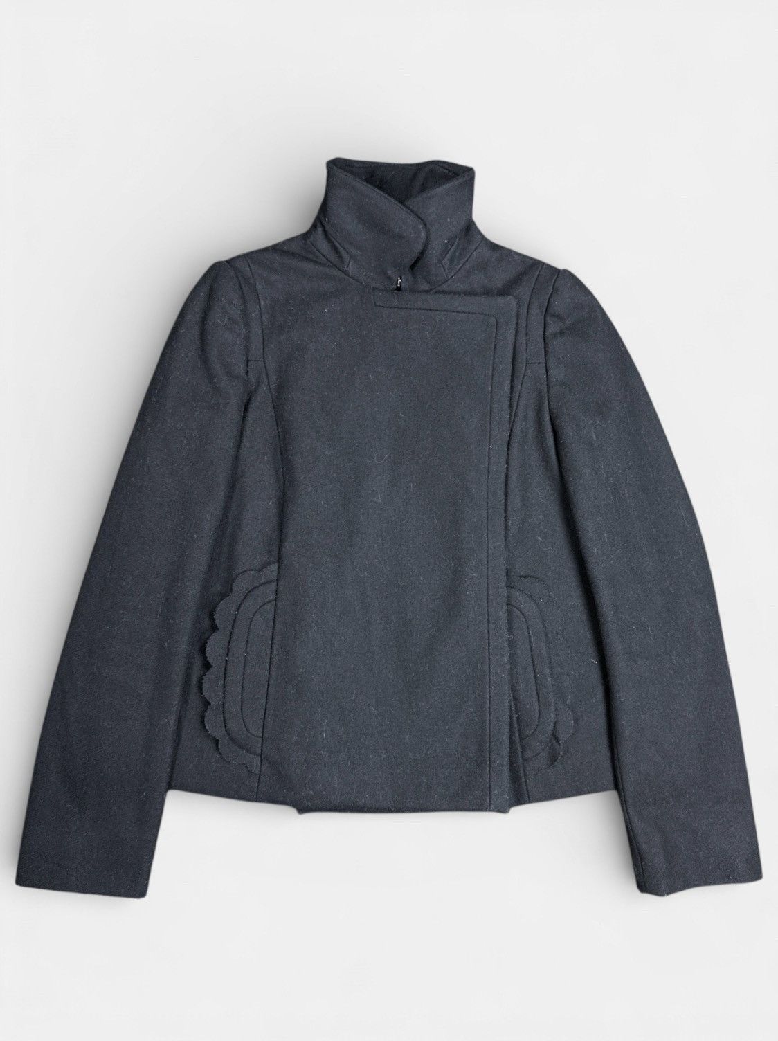 Miu Miu Miu Miu - 2010 Asymmetrical Stand Collar Jacket Size M / US 6-8 / IT 42-44 - 1 Thumbnail