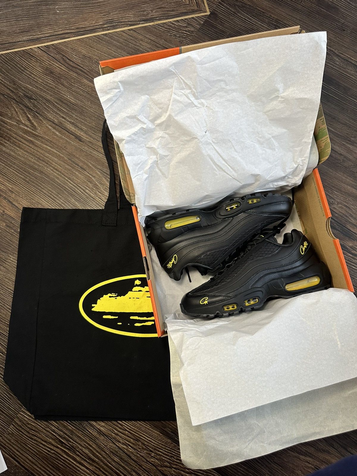 Corteiz × Nike Corteiz X Nike Air Max 95 “Honey Blacks” Size US 8 / EU 41 - 1 Thumbnail