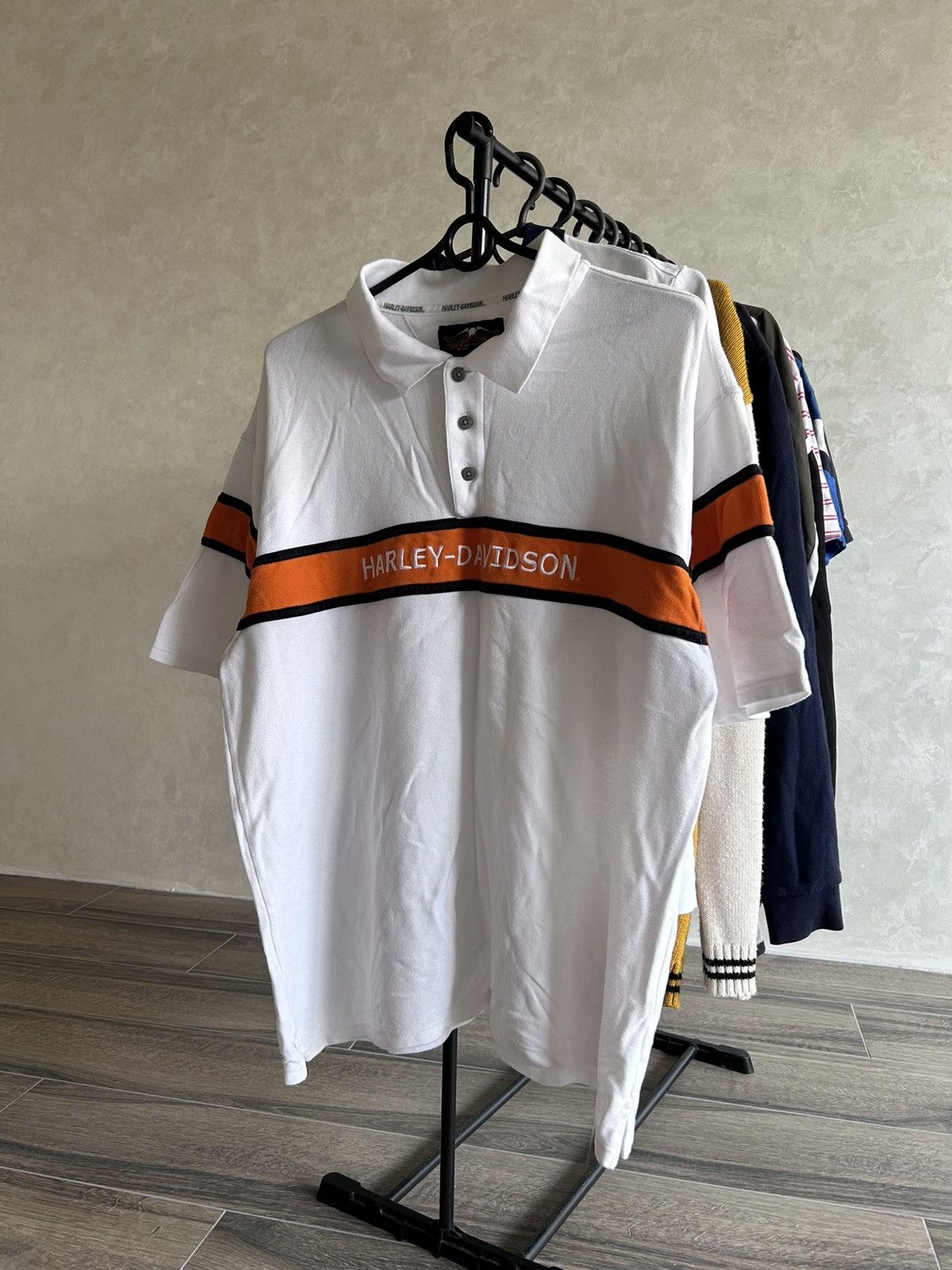 Harley Davidson × Vintage Vintage Harley Davidson big logo polos shirt Size US XL / EU 56 / 4 - 1 Thumbnail