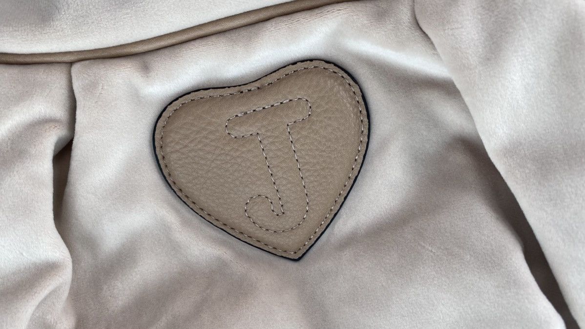 Juicy Couture Juicy Couture Dark Sand Crest Velour Hobo Bag Size ONE SIZE - 15 Thumbnail