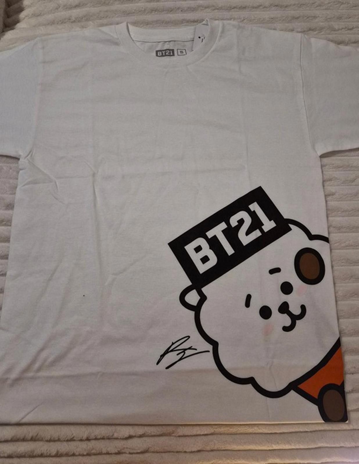 Other BT21 White Graphic T-Shirt with Cute Character Print Small Size S / US 4 / IT 40 - 1 Preview