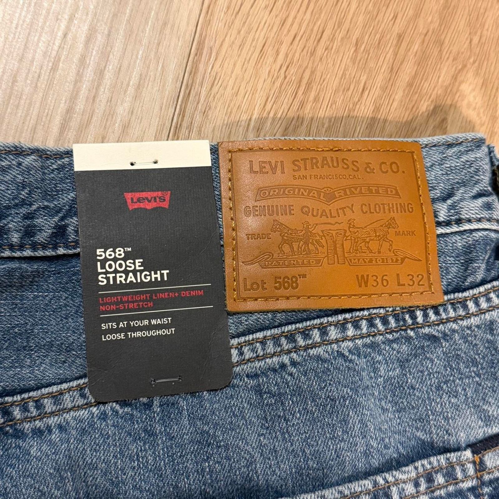 Levi's Levis 568 loose straight denim Size US 36 / EU 52 - 4 Thumbnail