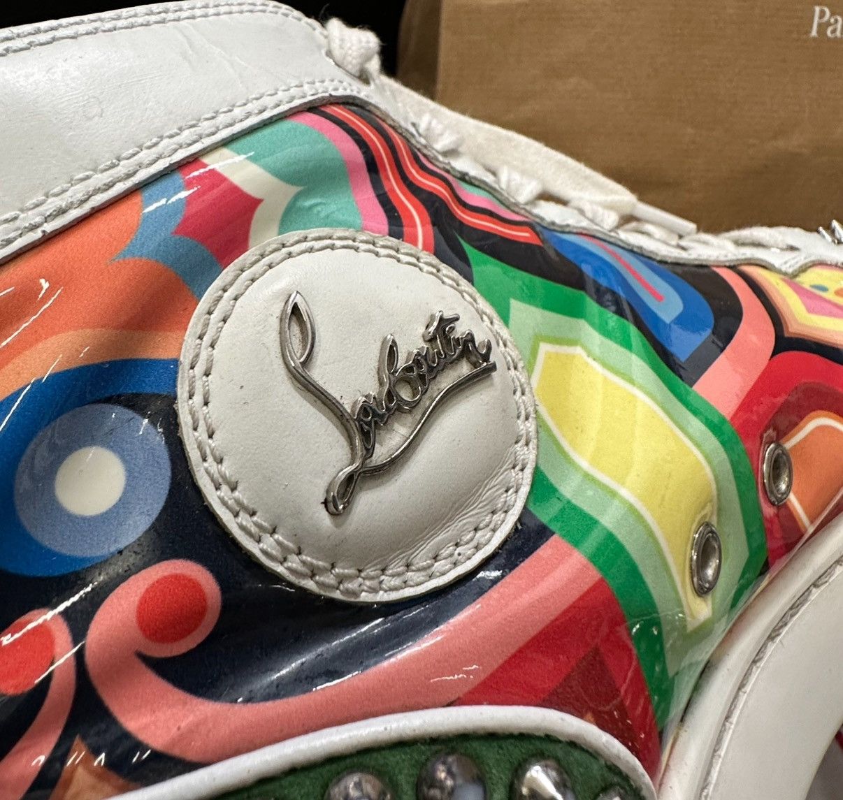 Christian Louboutin Christian Louboutin Multicolor Spiked Sneakers – original Size US 8 / EU 41 - 4 Thumbnail