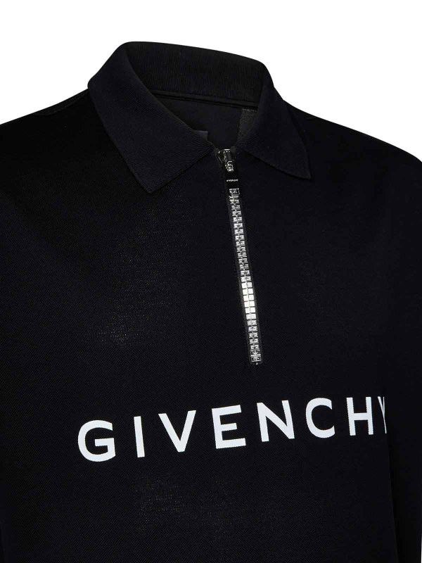 Givenchy o1srvl11e1224 Cotton Polo in Black Size US M / EU 48-50 / 2 - 3 Thumbnail